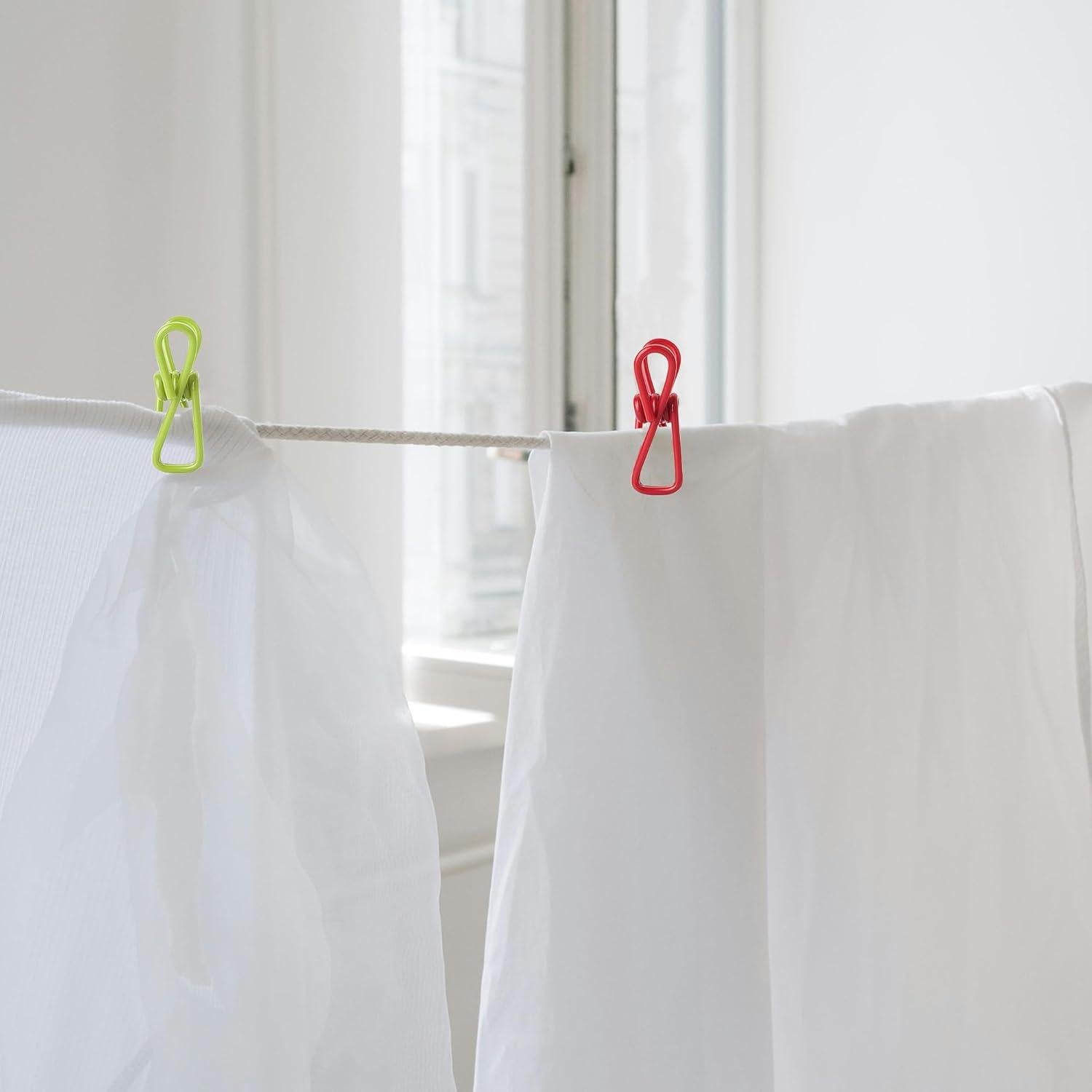 45 Clips de Metal Multicolores 5 cm Windran Impermeables