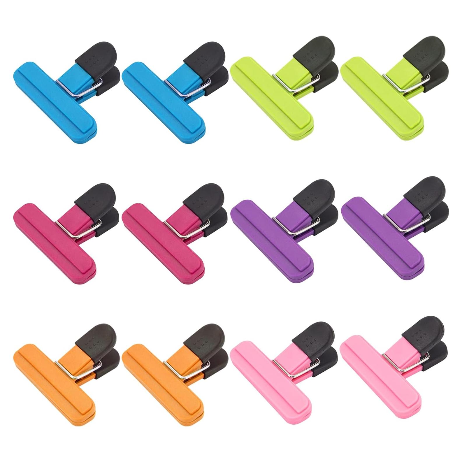 Paquete de 12 Clips Selladores EWOID Multicolor 7,6x6,4cm