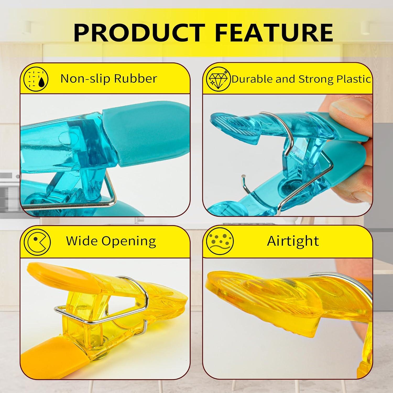 Pinzas para bolsas de alimentos GBYMIUY 12 piezas colores