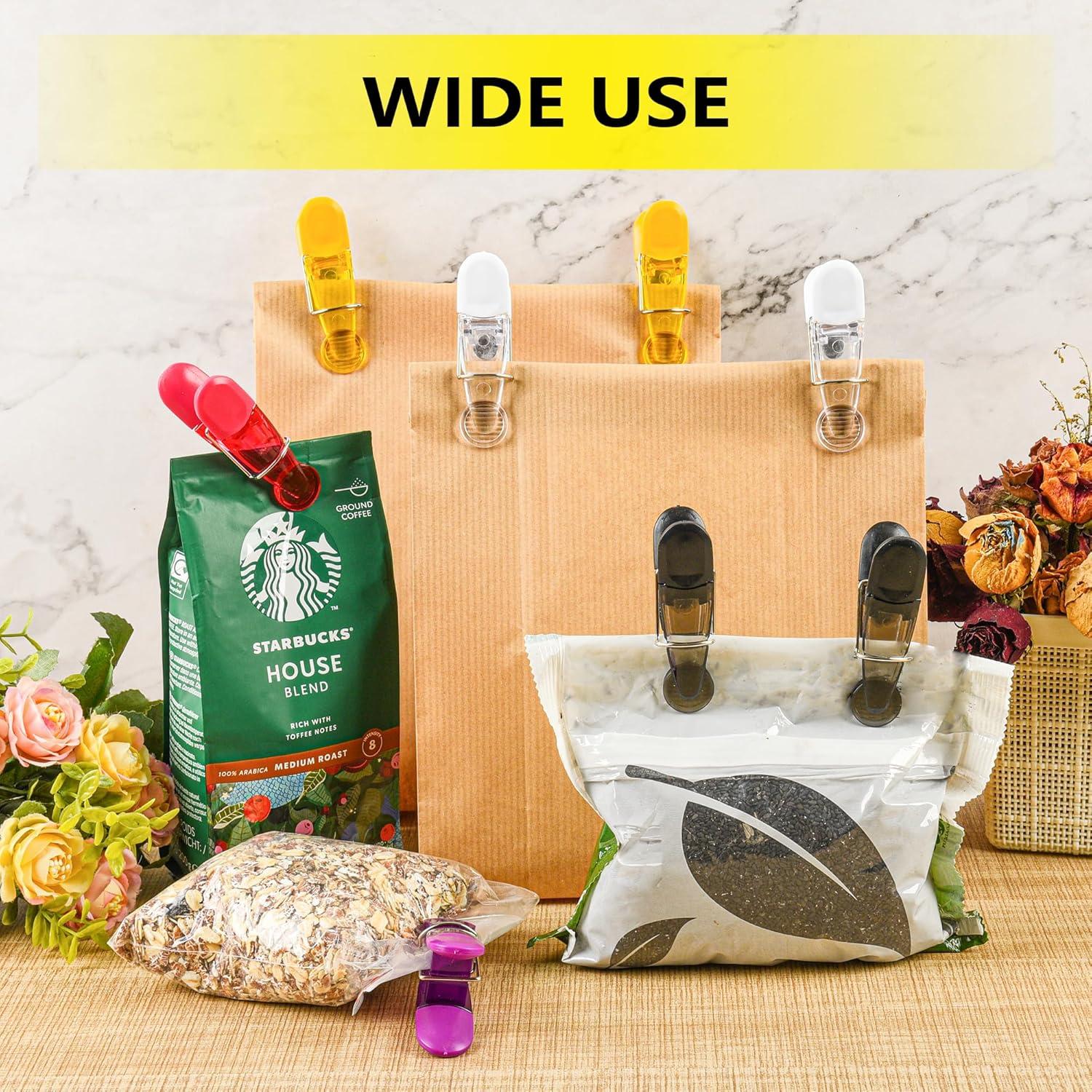 Pinzas para bolsas de alimentos GBYMIUY 12 piezas colores