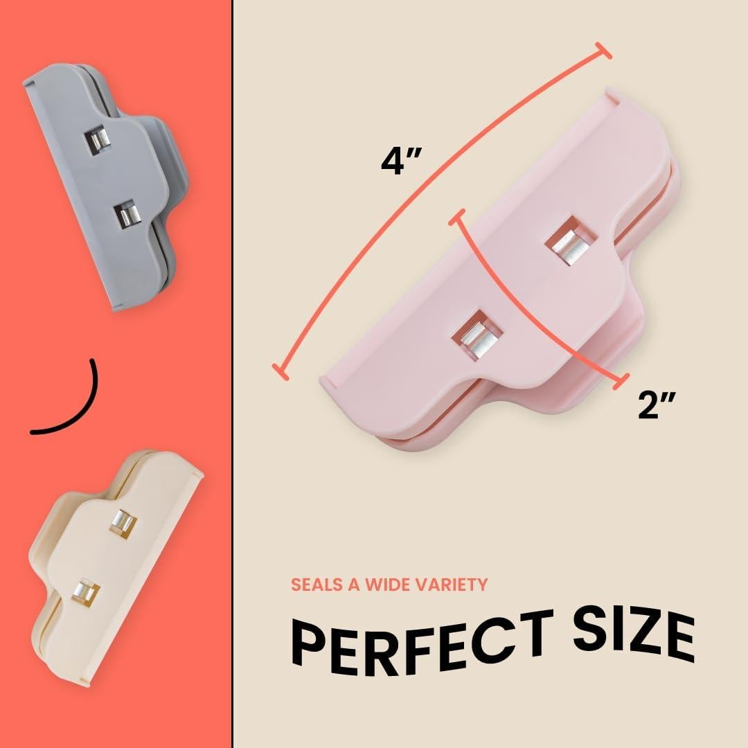 Paquete de 6 Clips Reutilizables para Sellar Bolsas de Snacks - ANGORA BRANDS