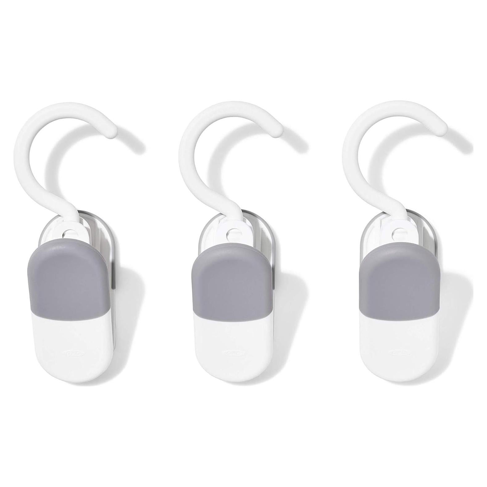 OXO Good Grips Juego de 3 Clips Colgantes Blancos 12cm