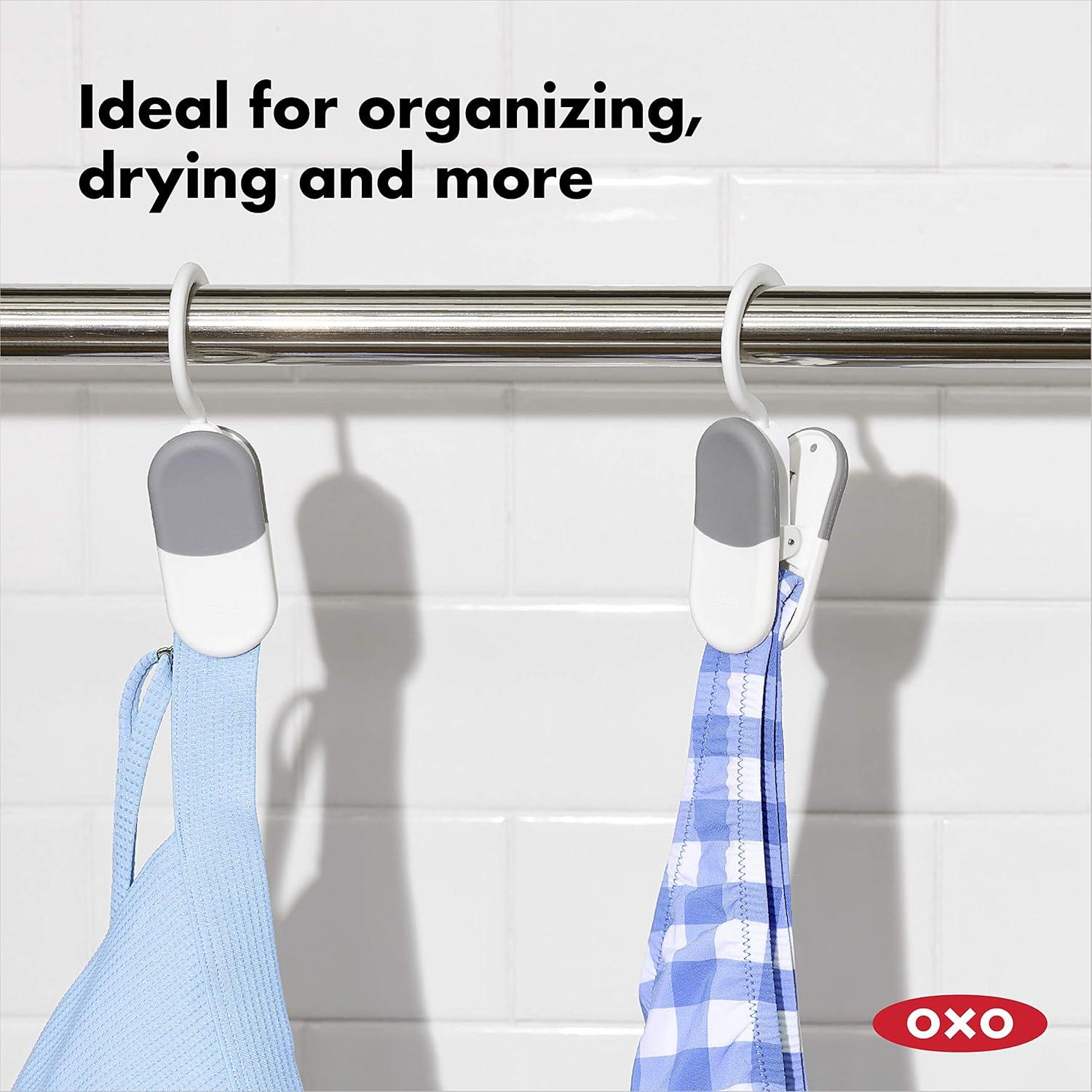 OXO Good Grips Juego de 3 Clips Colgantes Blancos 12cm