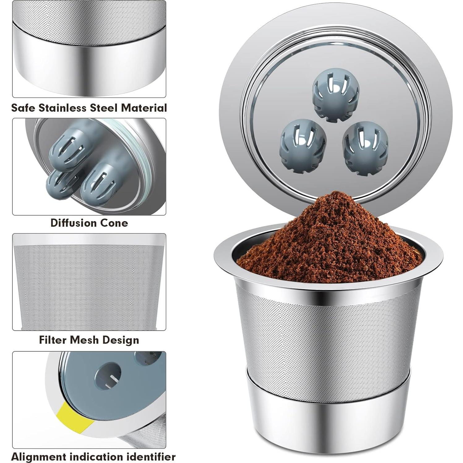 Cápsulas Reutilizables Acero Inoxidable YEOSEN para Ninja