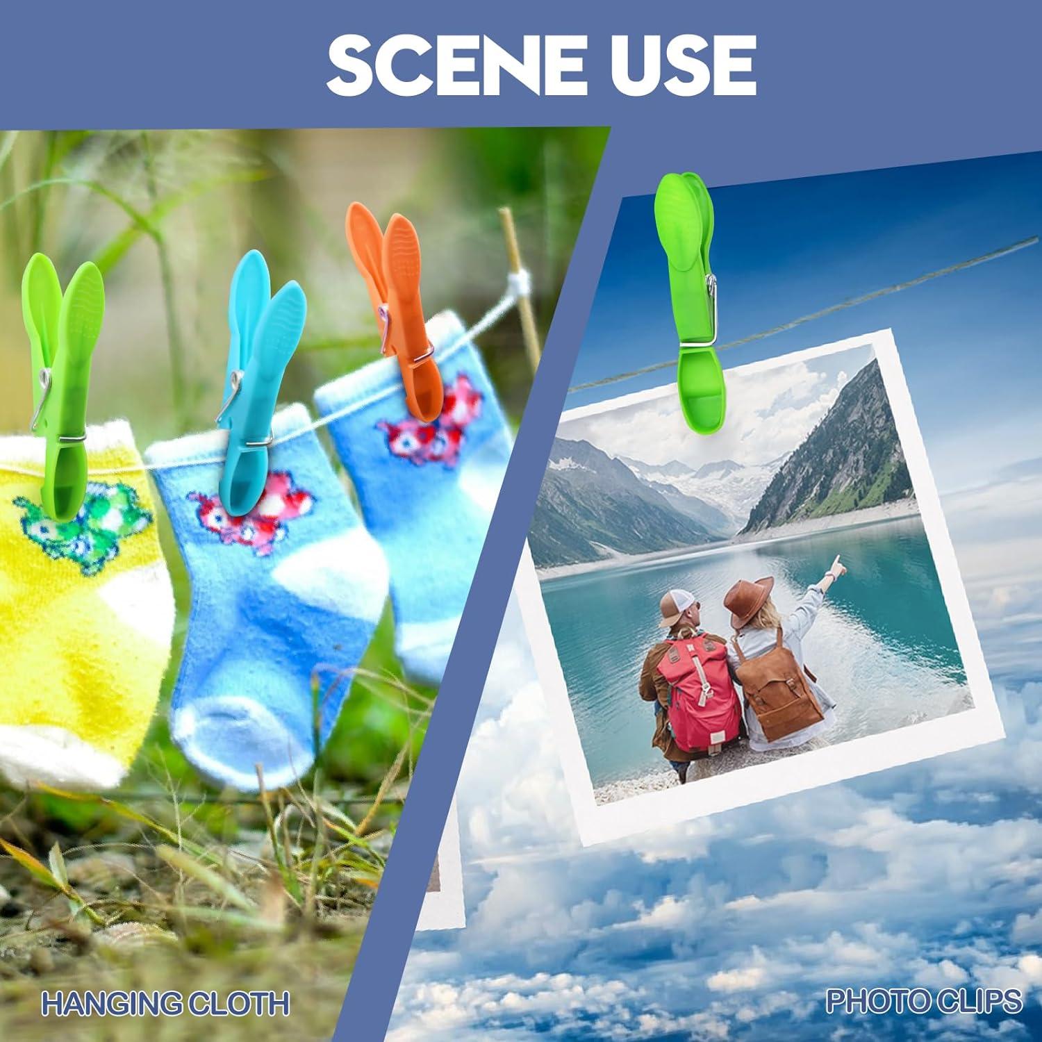 Pinzas de Ropa JABINCO 24 Piezas Plástico Colorido