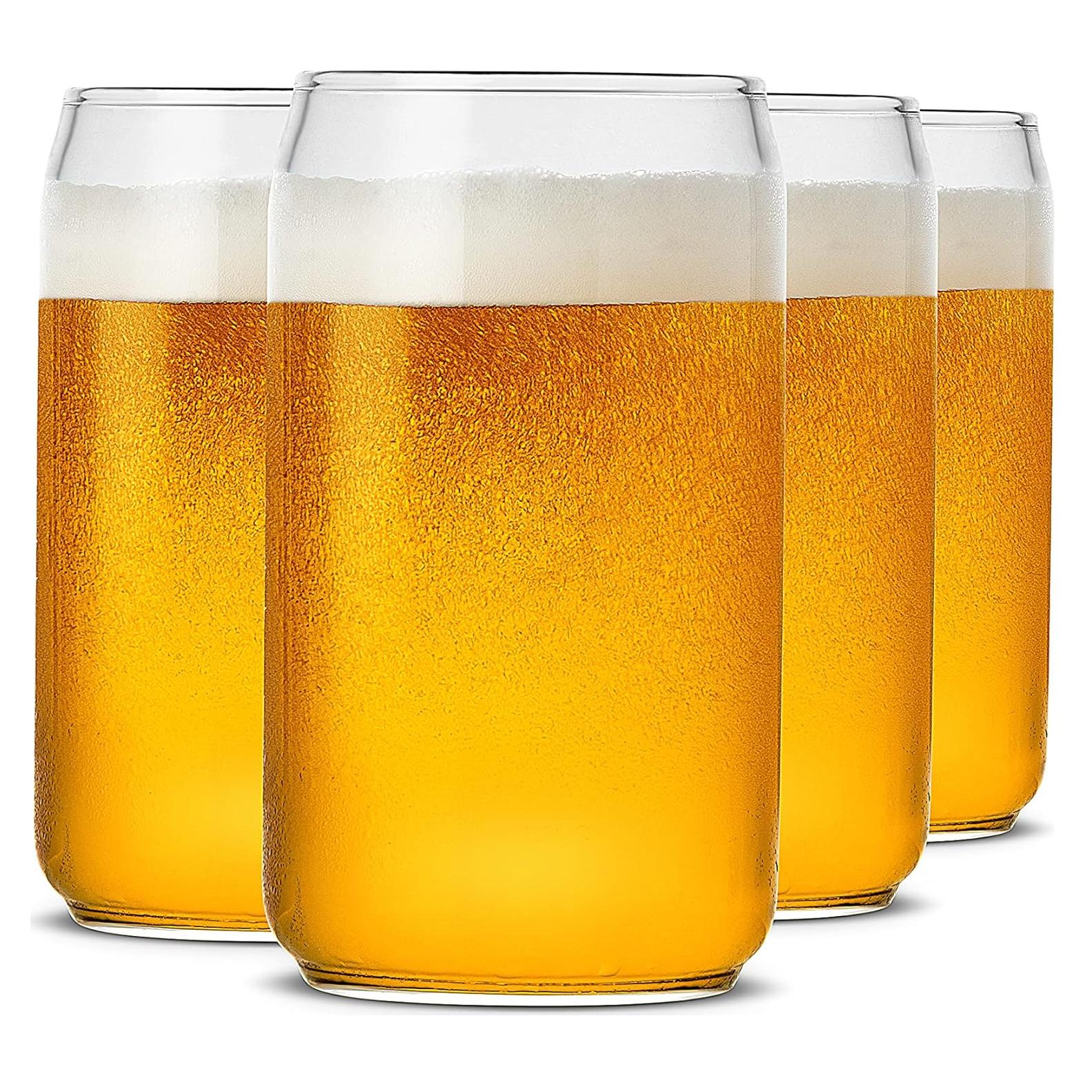 Vasos de Cerveza LUXU Set de 4, 591 ml, Aislados y Reutilizables