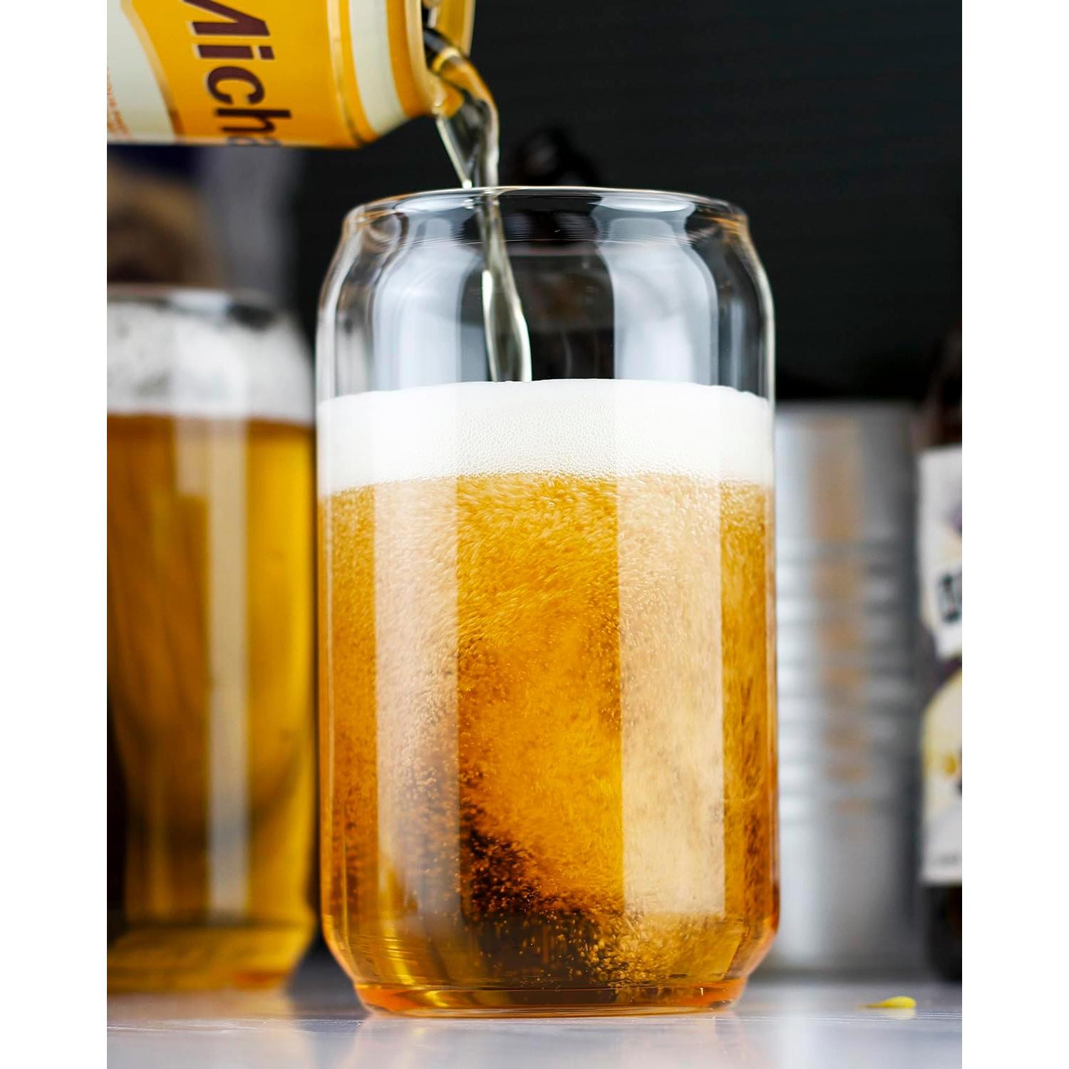 Vasos de Cerveza LUXU Set de 4, 591 ml, Aislados y Reutilizables