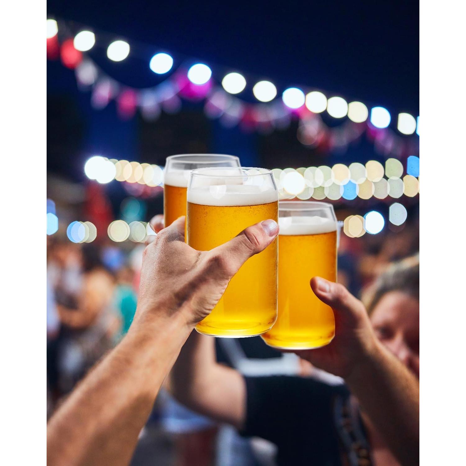 Vasos de Cerveza LUXU Set de 4, 591 ml, Aislados y Reutilizables