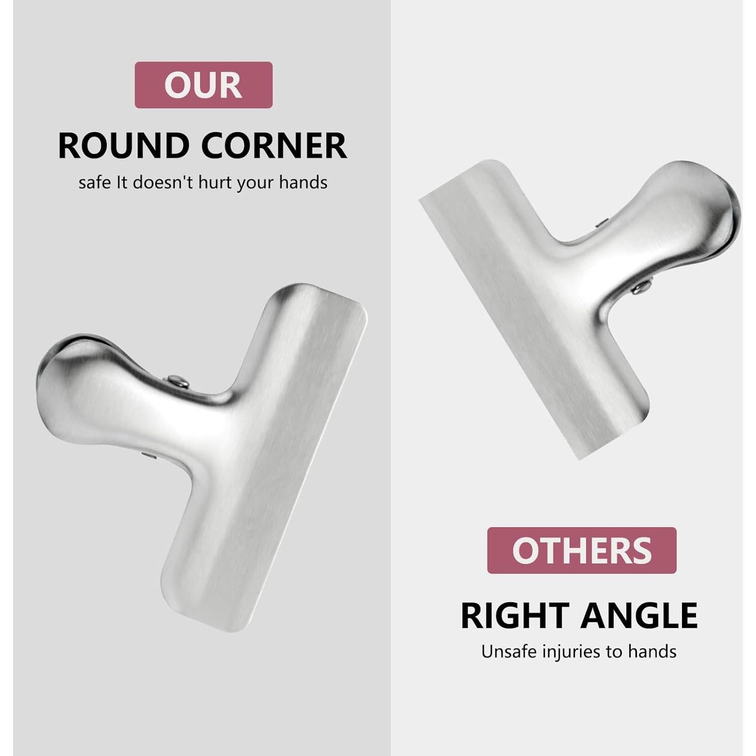 Paquete de 6 Clips de Bolsa eispap 7,62 cm Acero Inoxidable