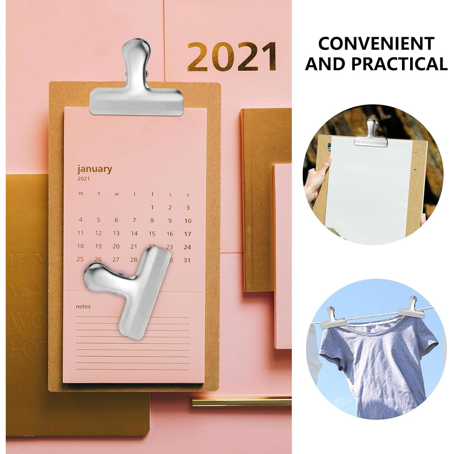 Paquete de 6 Clips de Bolsa eispap 7,62 cm Acero Inoxidable