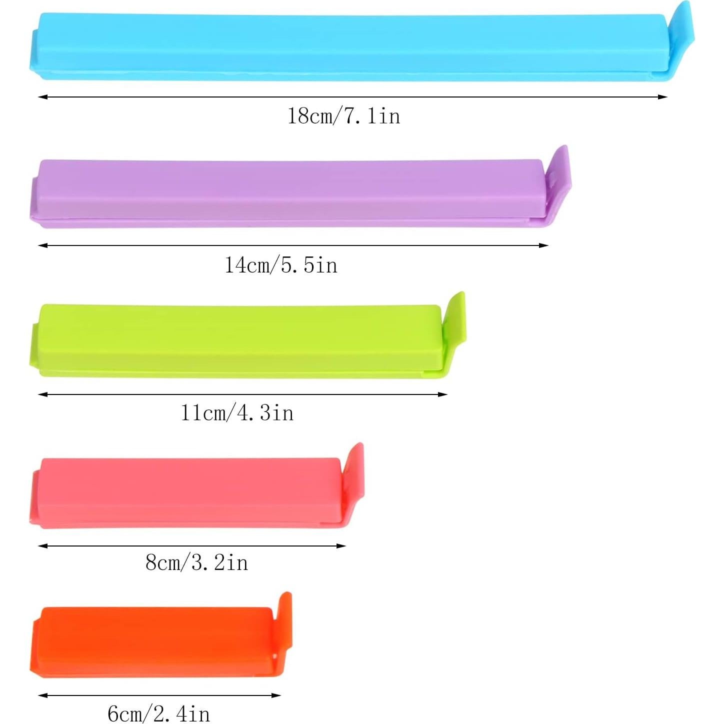 Clips de Sellado de Plástico SULOLI 27 PCS Tamaños Variados