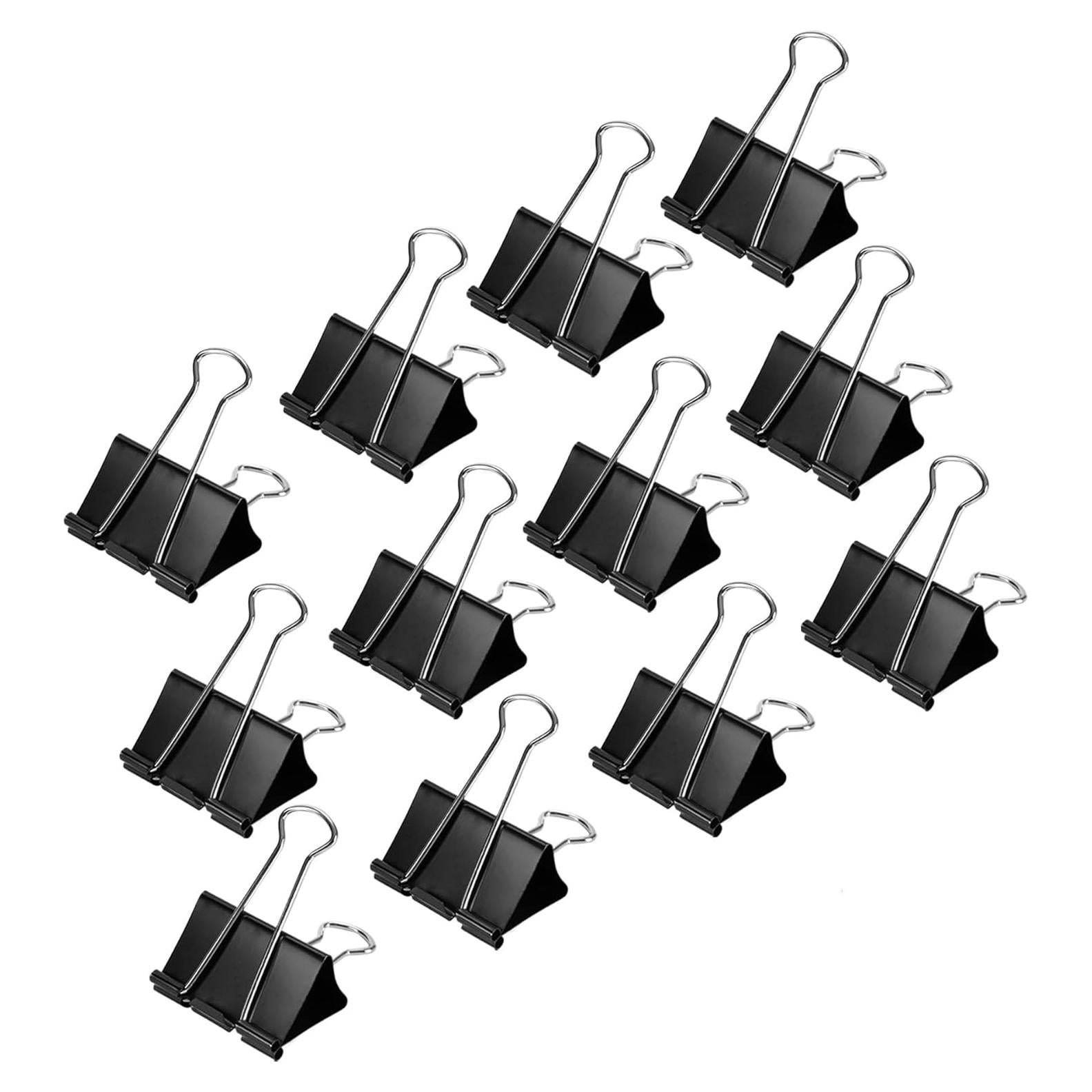 Clips de papel Amazon Basics pequeños 144 unidades negro