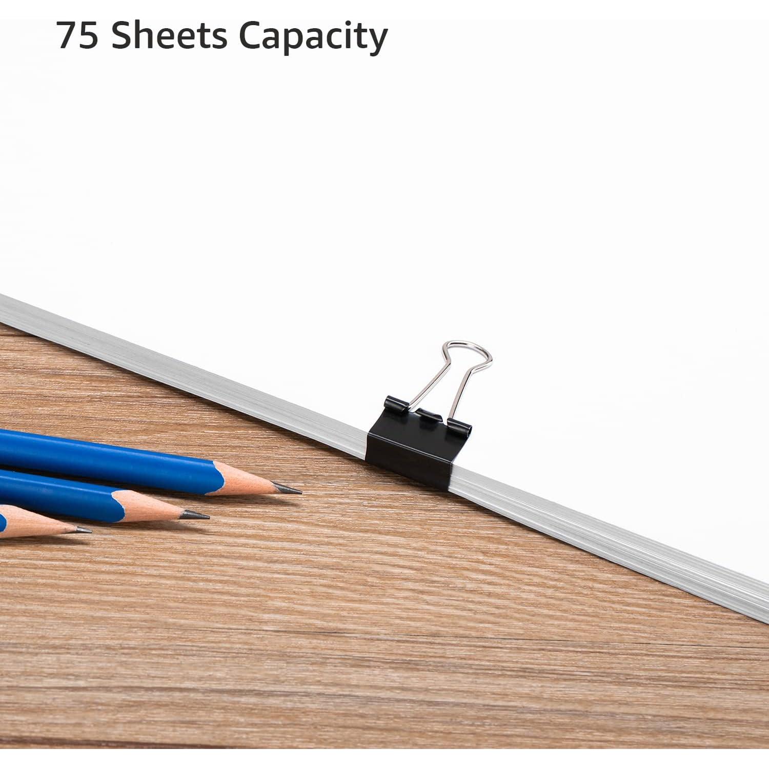 Clips de papel Amazon Basics pequeños 144 unidades negro