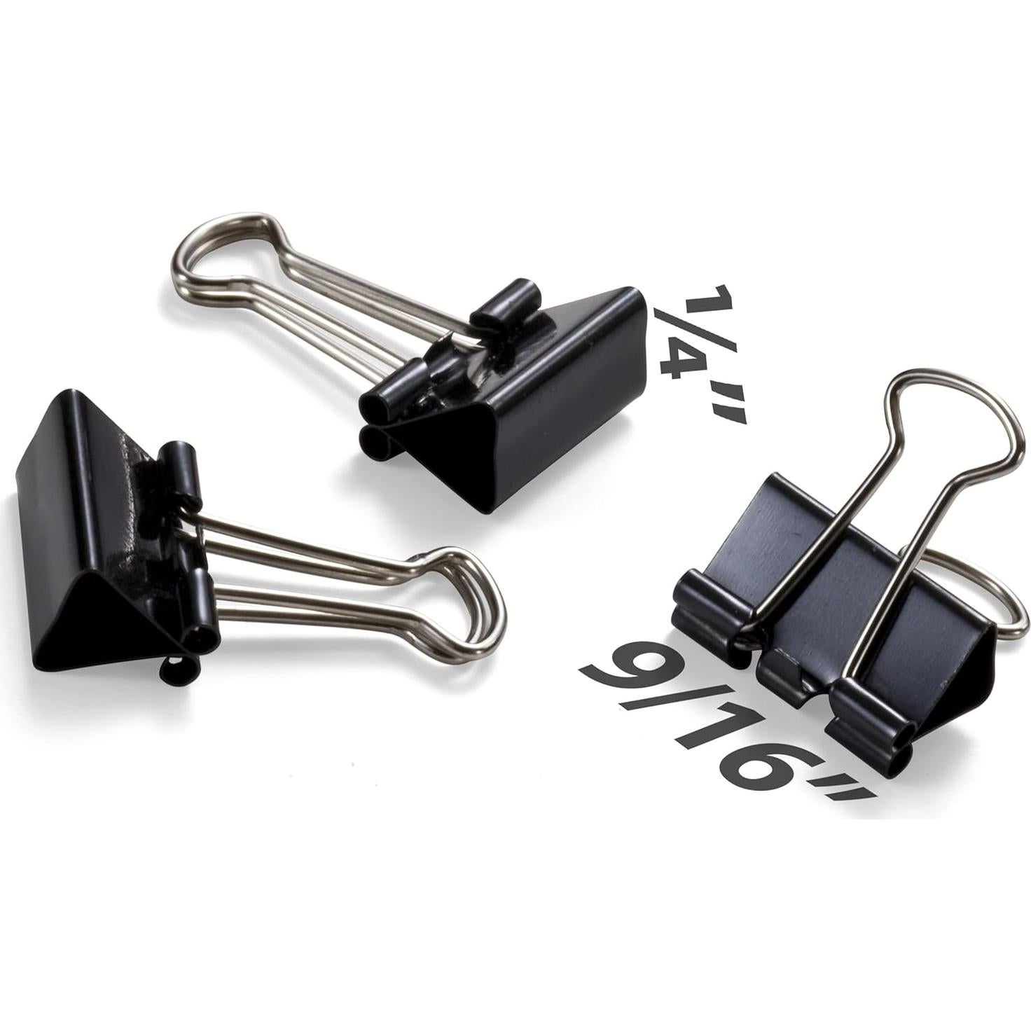 Clips de Binder Mini Officemate Negro 144 Piezas