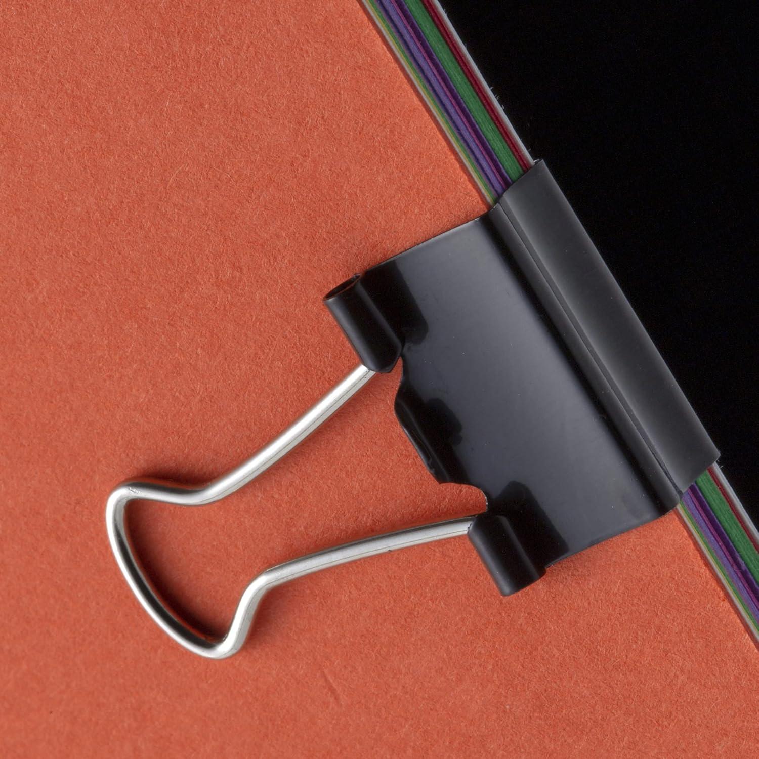 Clips de Binder Mini Officemate Negro 144 Piezas