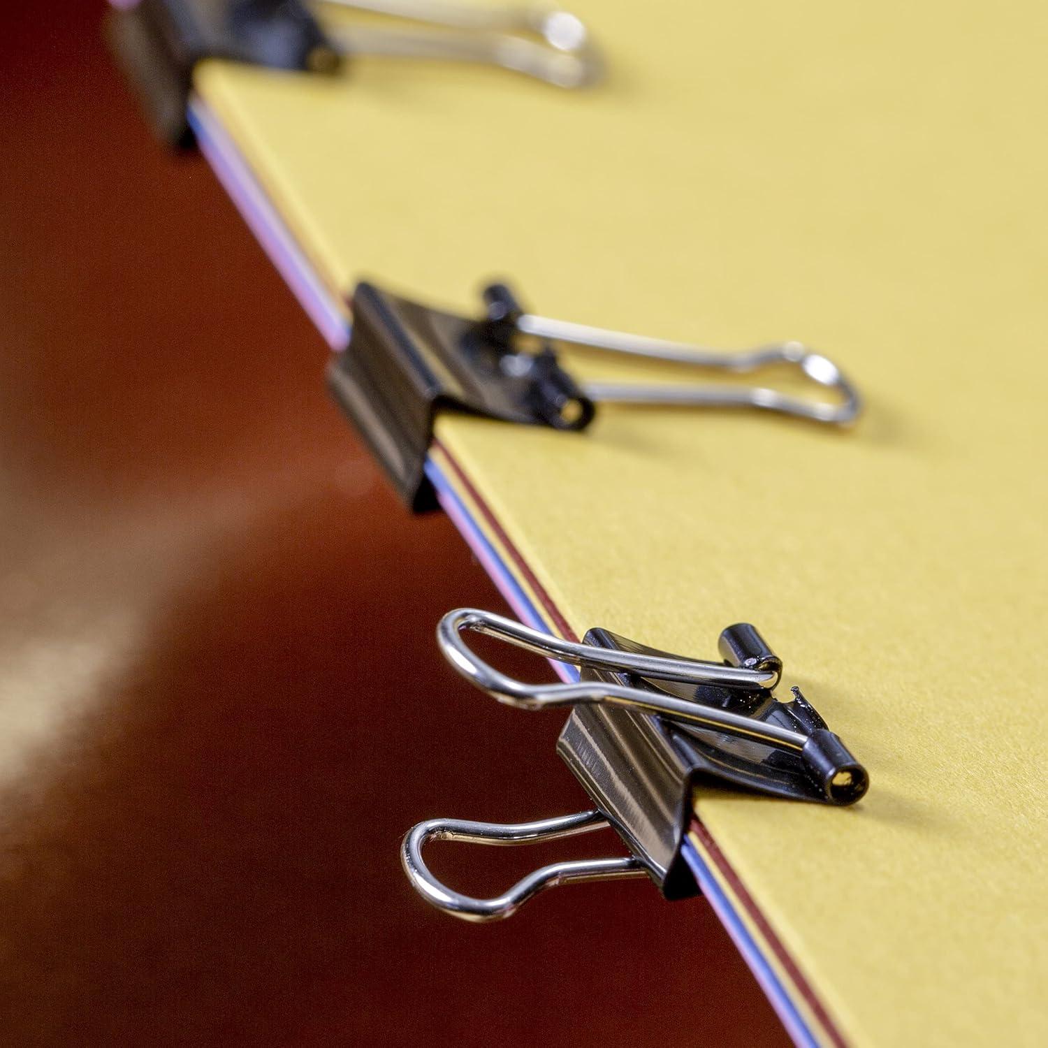 Clips de Binder Mini Officemate Negro 144 Piezas