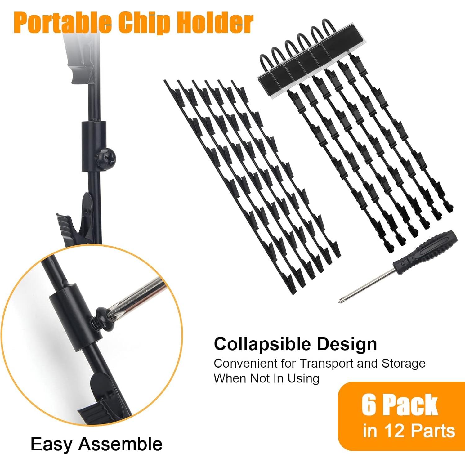 Paquete de 6 tiras de exhibición metal Wiwaplex 82 cm con 72 clips