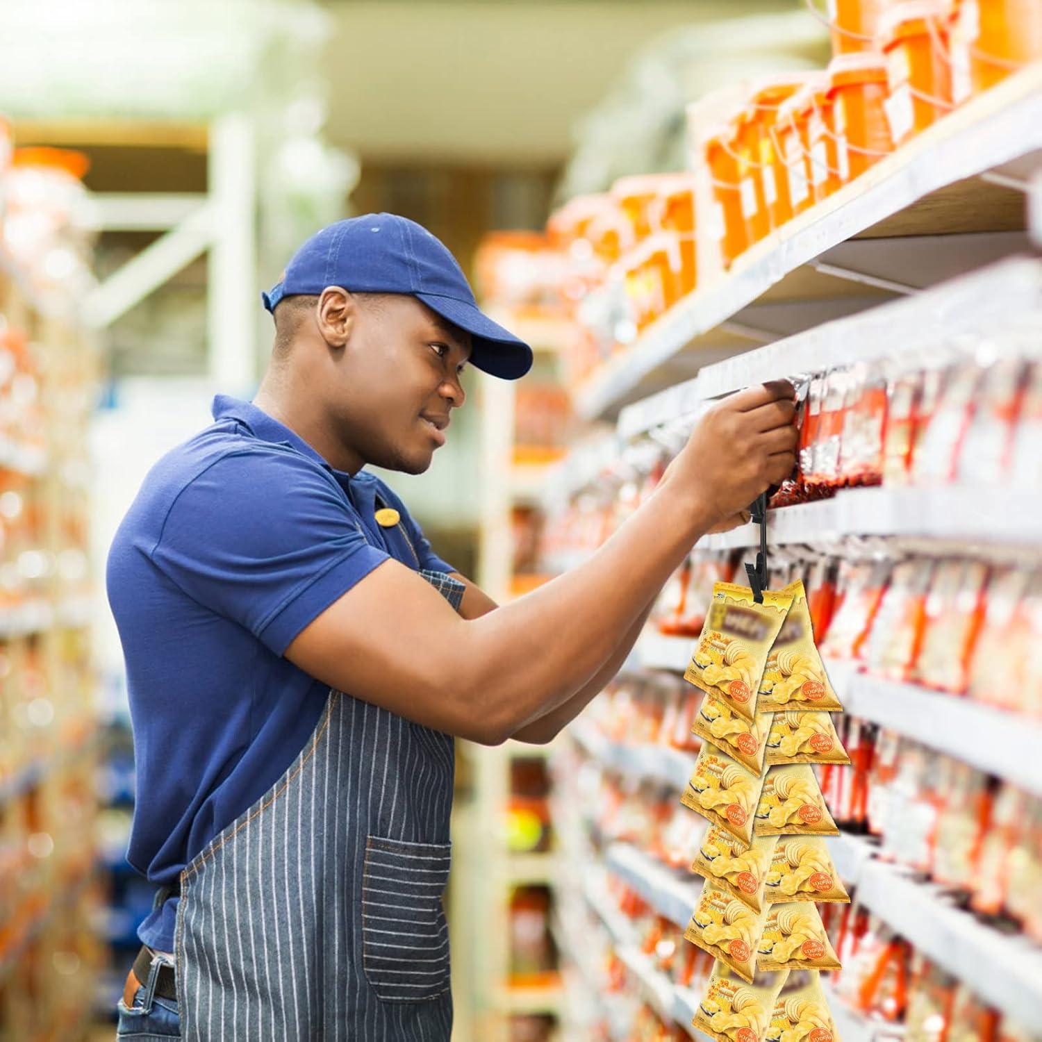 Paquete de 6 tiras de exhibición metal Wiwaplex 82 cm con 72 clips