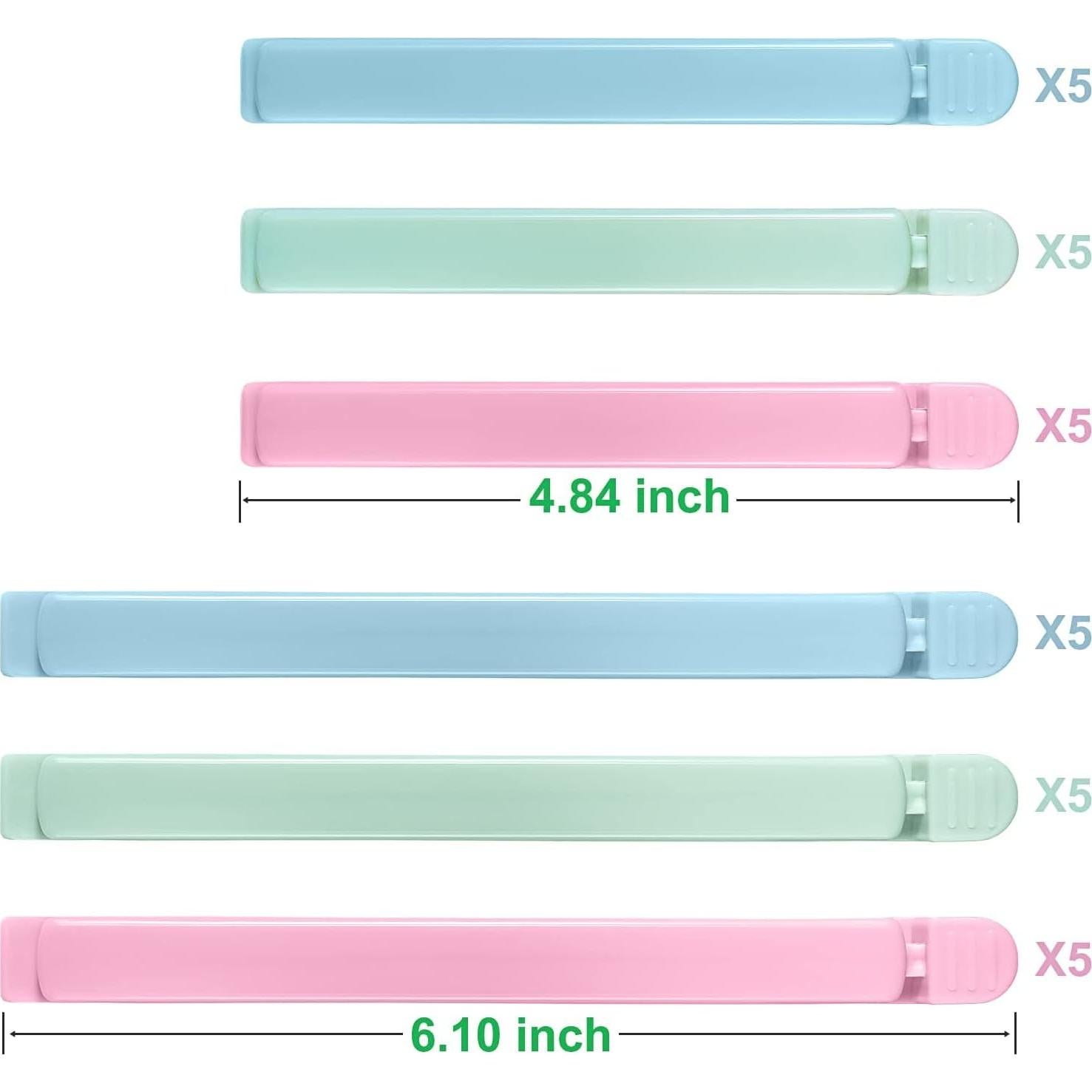 30 Clips de Almacenamiento YOGEERNIC Reutilizables 15.24cm 12.19cm