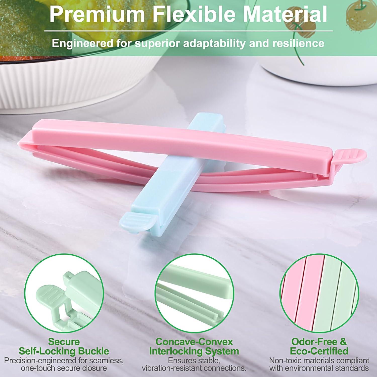 30 Clips de Almacenamiento YOGEERNIC Reutilizables 15.24cm 12.19cm