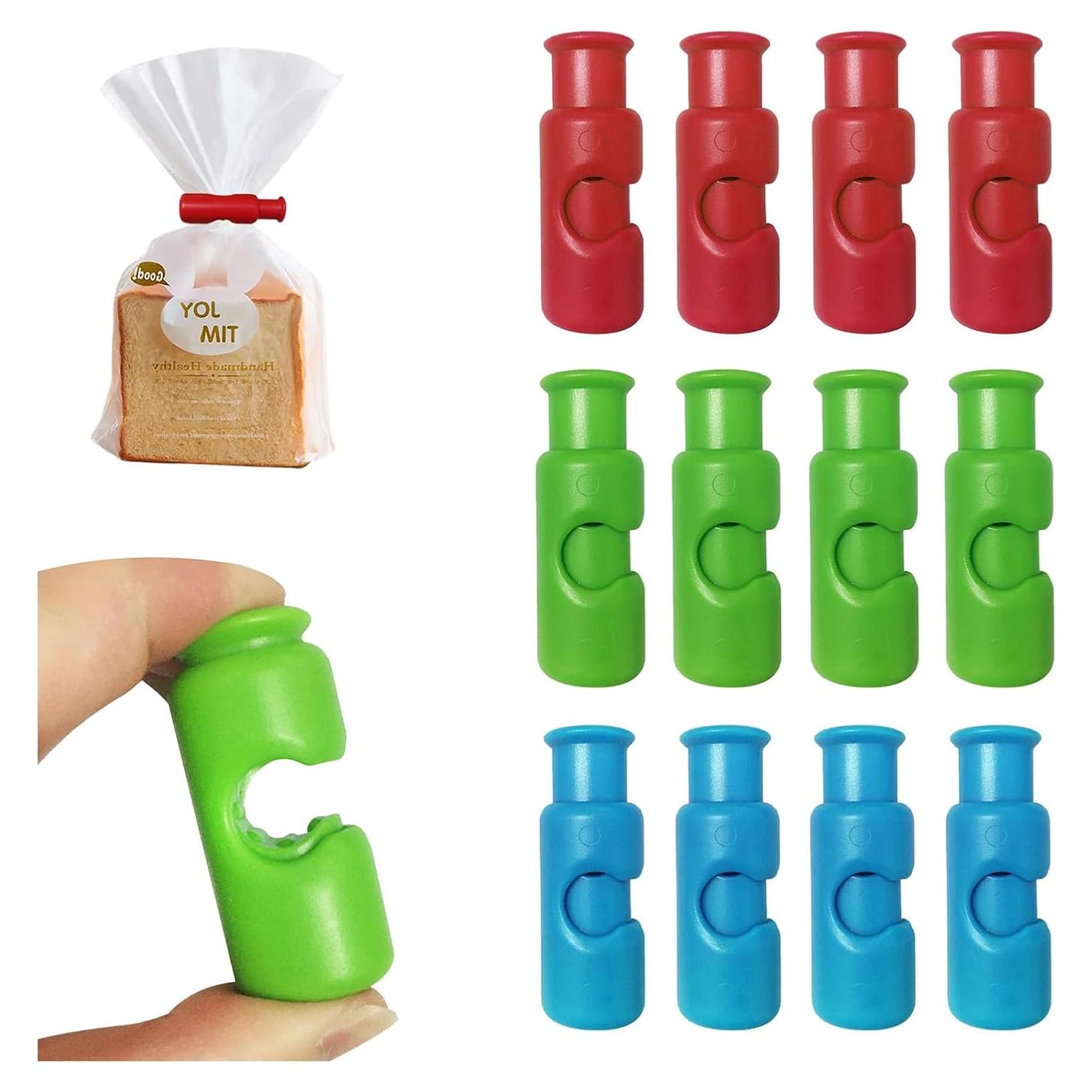 12 Clips para Bolsas de Alimentos HINNVCL - Selladores de Frescura