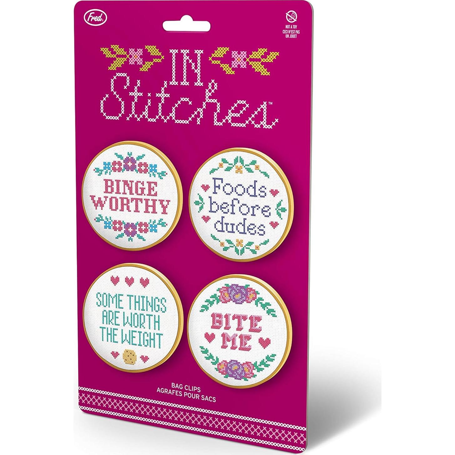 Set de 4 Clips para Bolsas Genuine Fred IN STITCHES