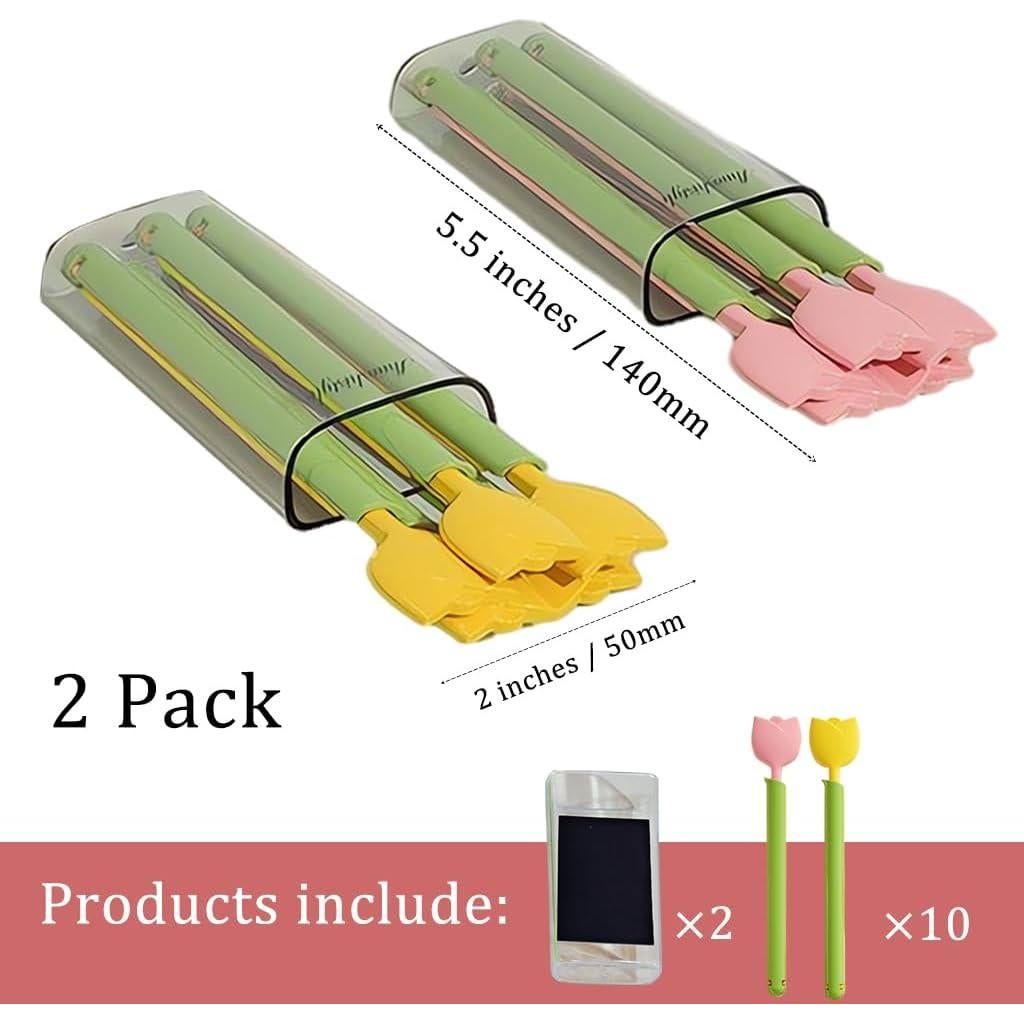 Clips de Sellado Magnético OULIGET Tulipán 10 Piezas