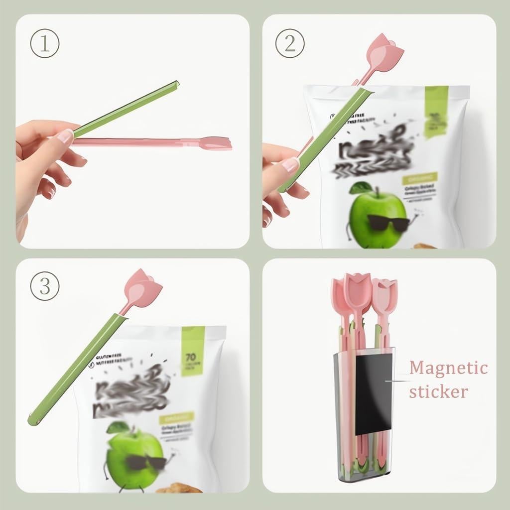 Clips de Sellado Magnético OULIGET Tulipán 10 Piezas