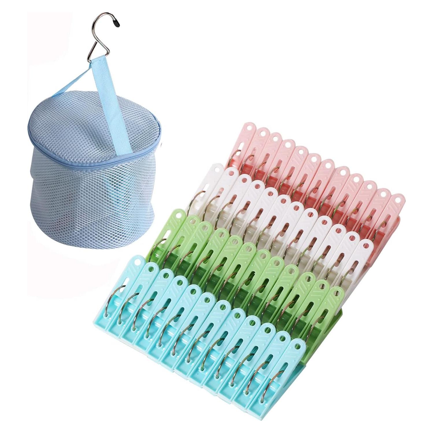 Paquete de 48 Pinzas de Ropa SYXUPUMI Multicolor 60mm