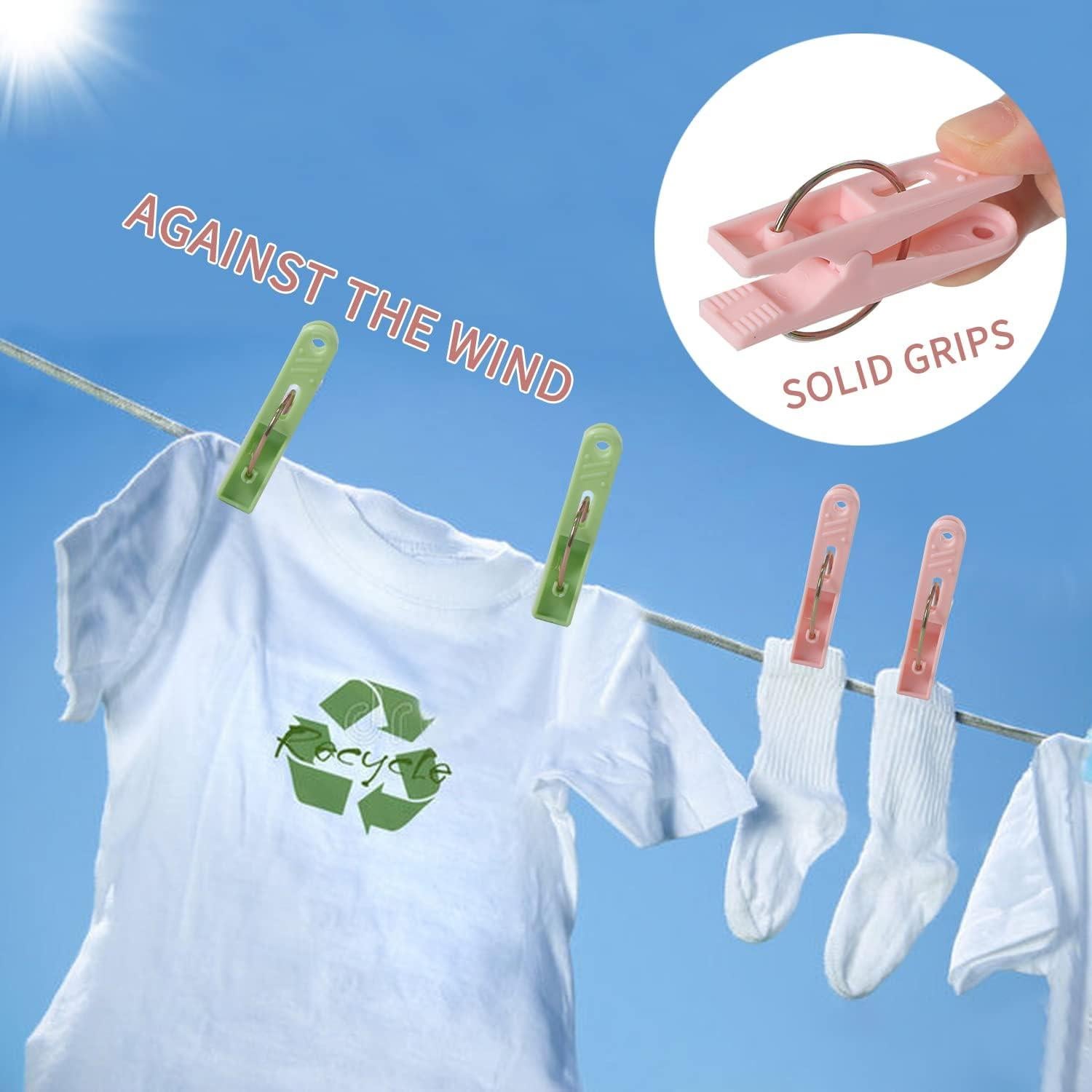 Paquete de 48 Pinzas de Ropa SYXUPUMI Multicolor 60mm