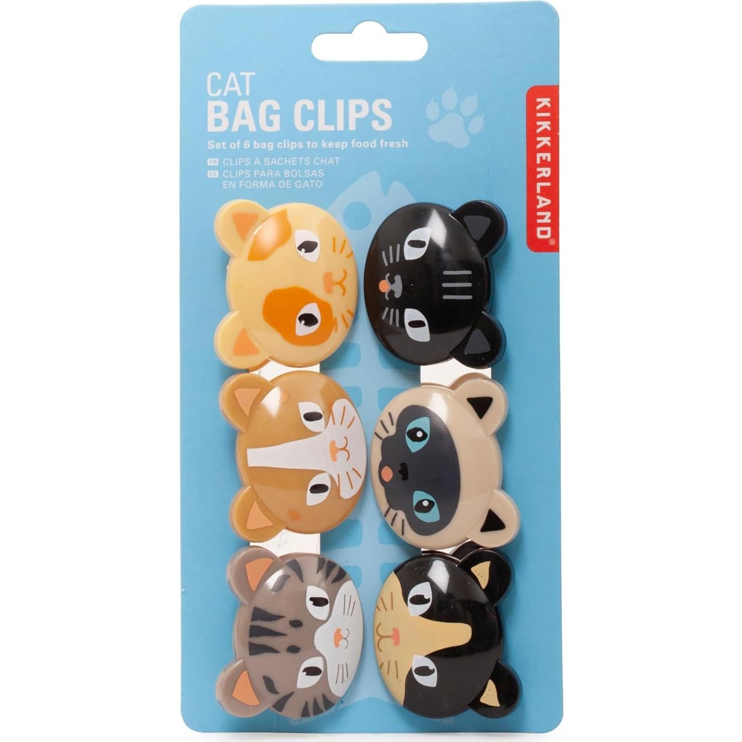 Clips para Bolsas de Gato Kikkerland Set de 6