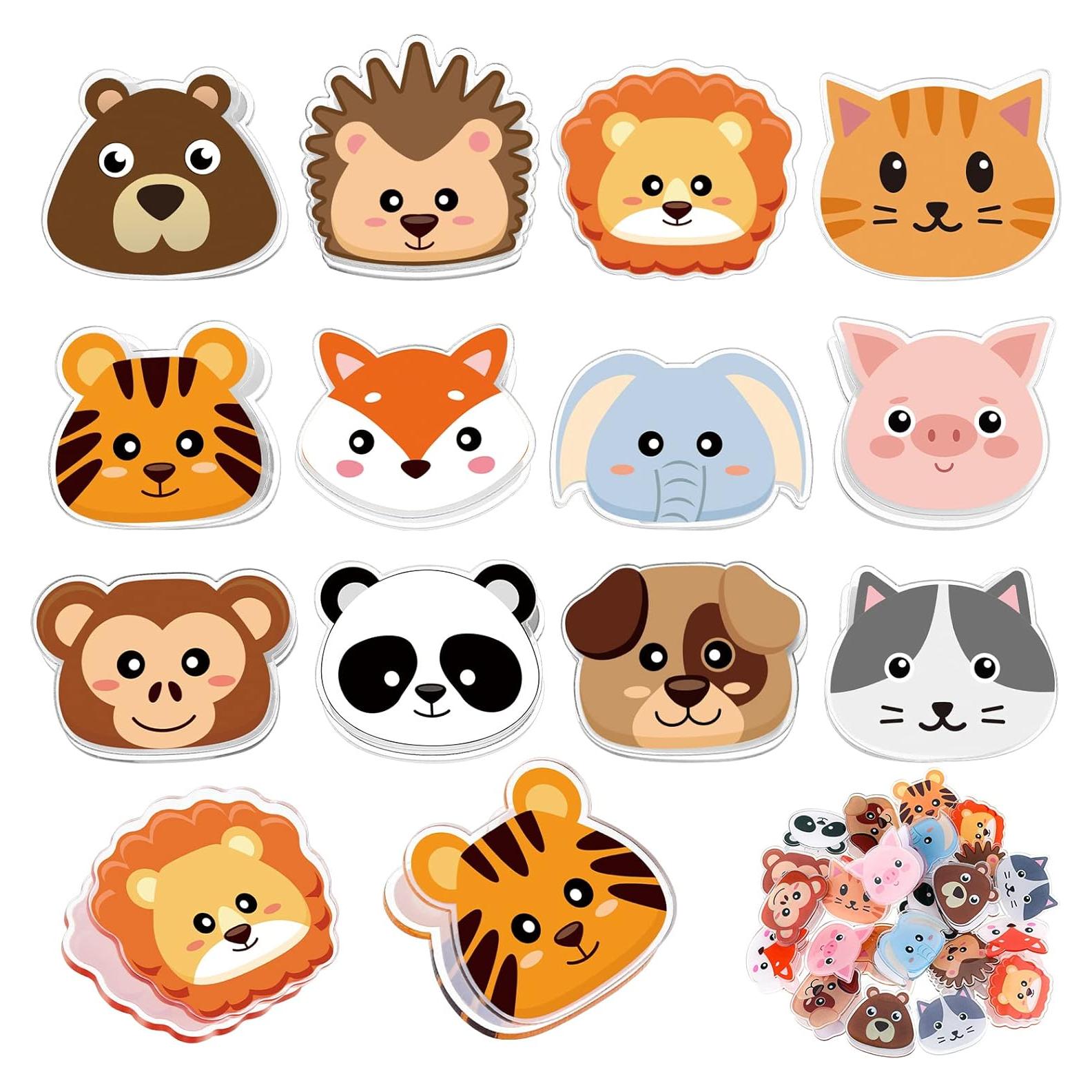 24 Clips para Bolsas de Alimentos Crtiin Animales 4 cm