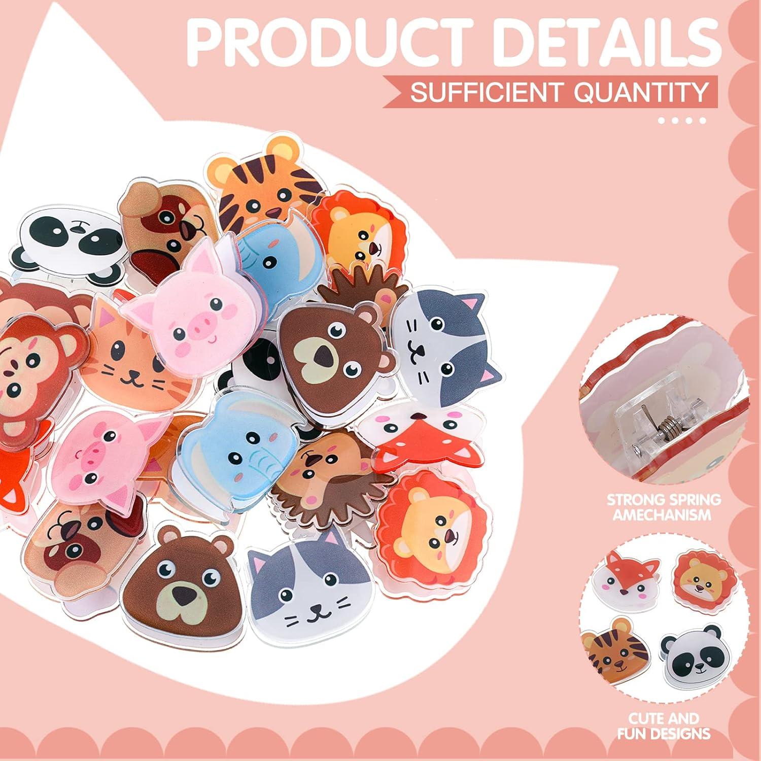 24 Clips para Bolsas de Alimentos Crtiin Animales 4 cm