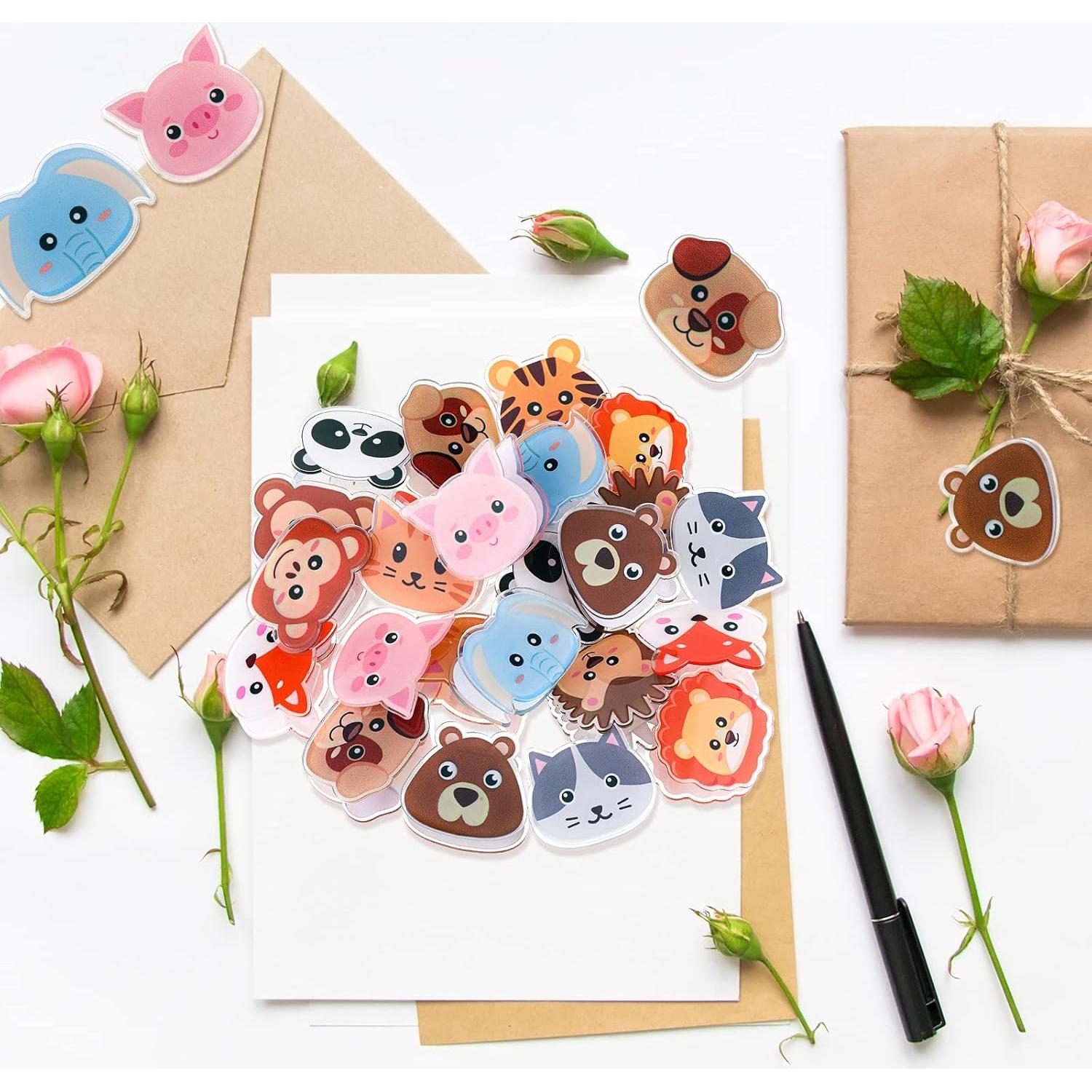 24 Clips para Bolsas de Alimentos Crtiin Animales 4 cm