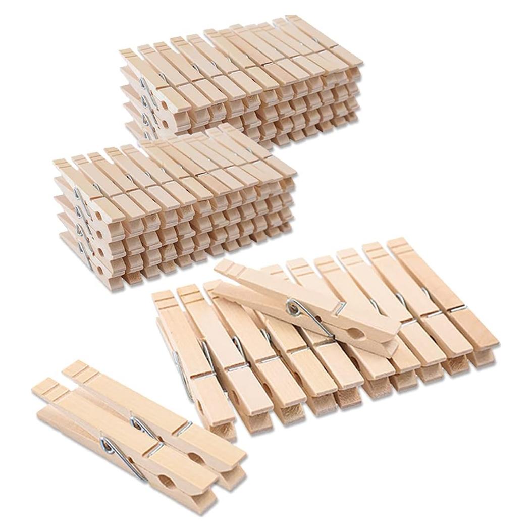 Pinzas de Ropa de Madera Suptilics 100 Pcs 8,89 cm