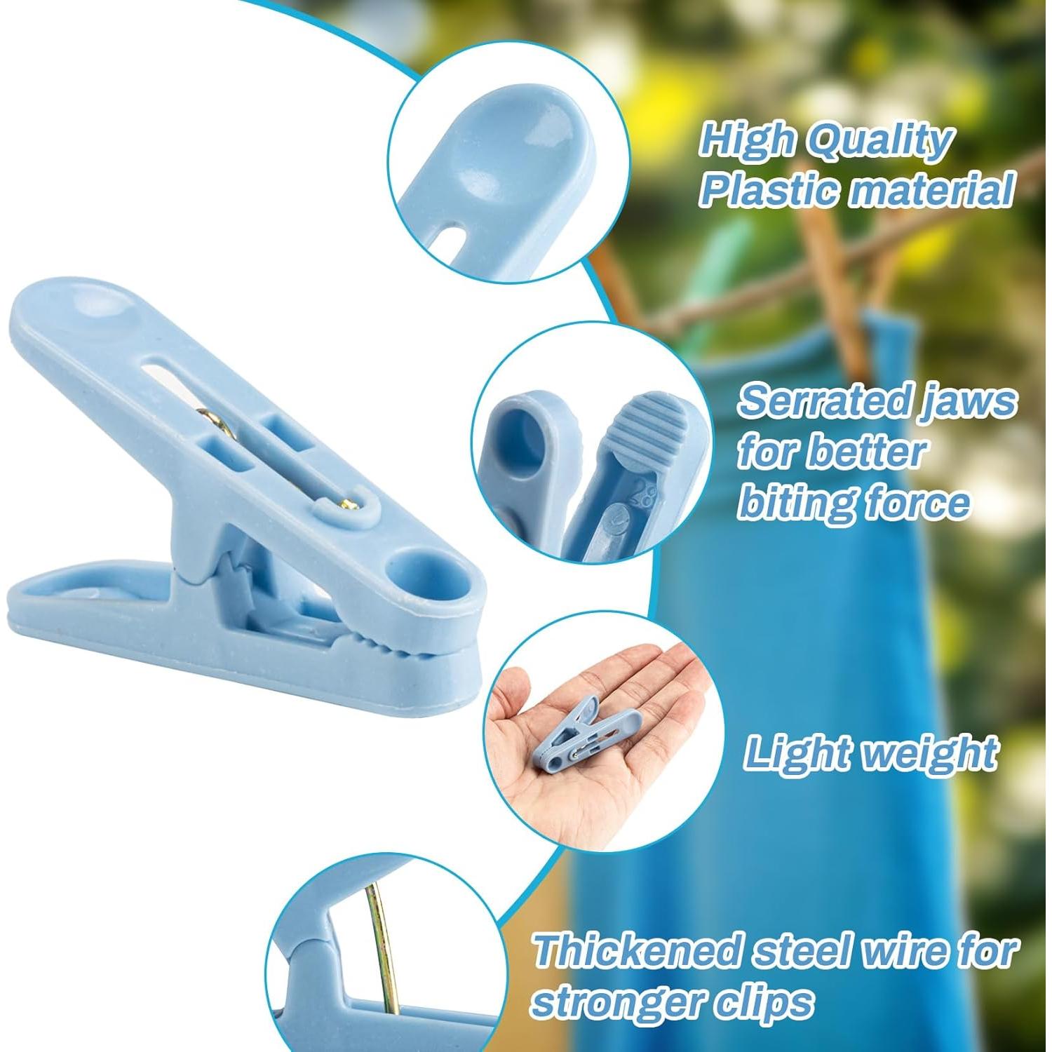 Pinzas de Plástico Coloridas 60 PCS 5,08 cm ZYB22