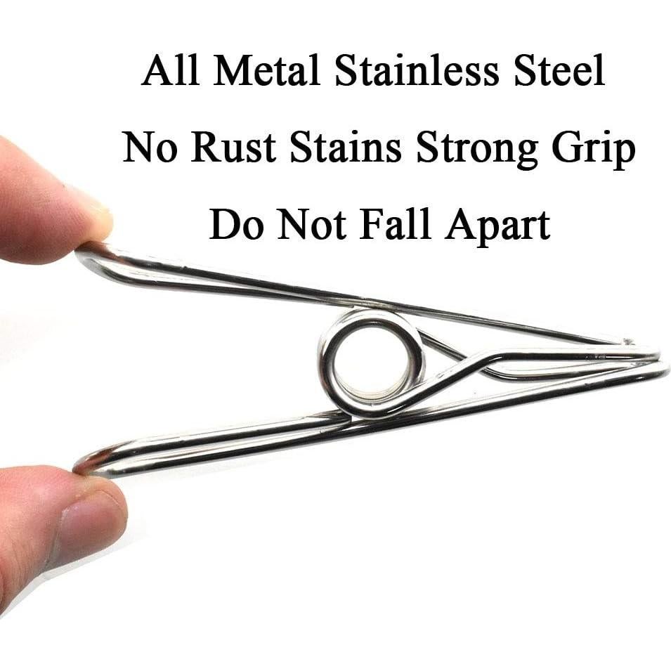 Pinzas de Ropa HAHIYO Acero Inoxidable 14 Piezas 8,64 cm