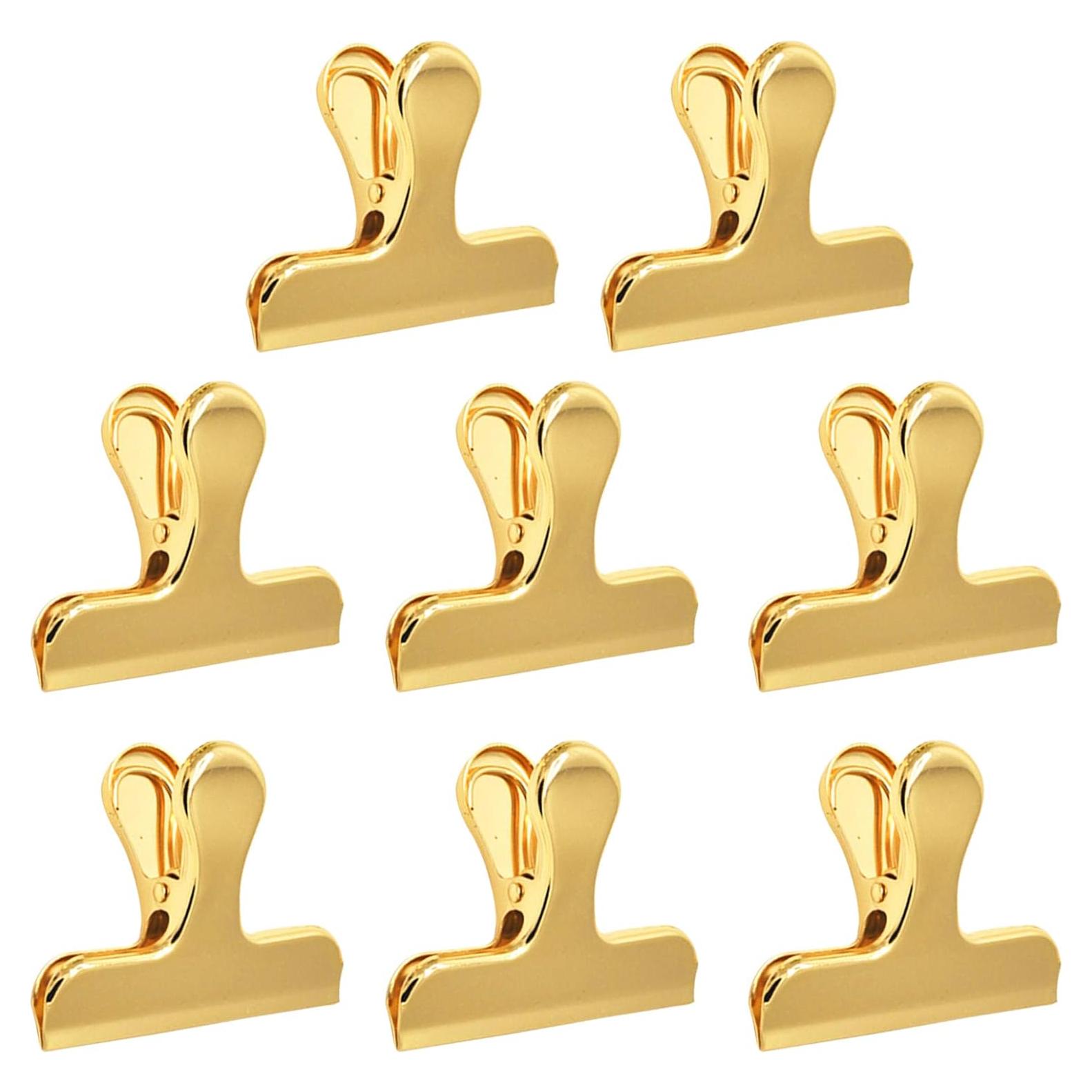 Juego de 8 Clips de Bolsa SourceTon Acero Inoxidable Dorado