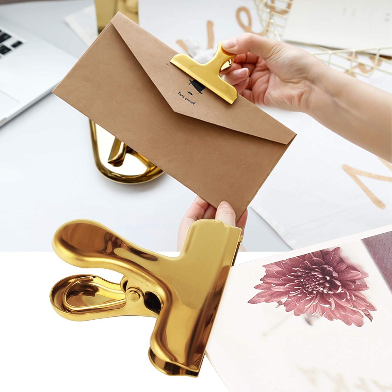 Juego de 8 Clips de Bolsa SourceTon Acero Inoxidable Dorado