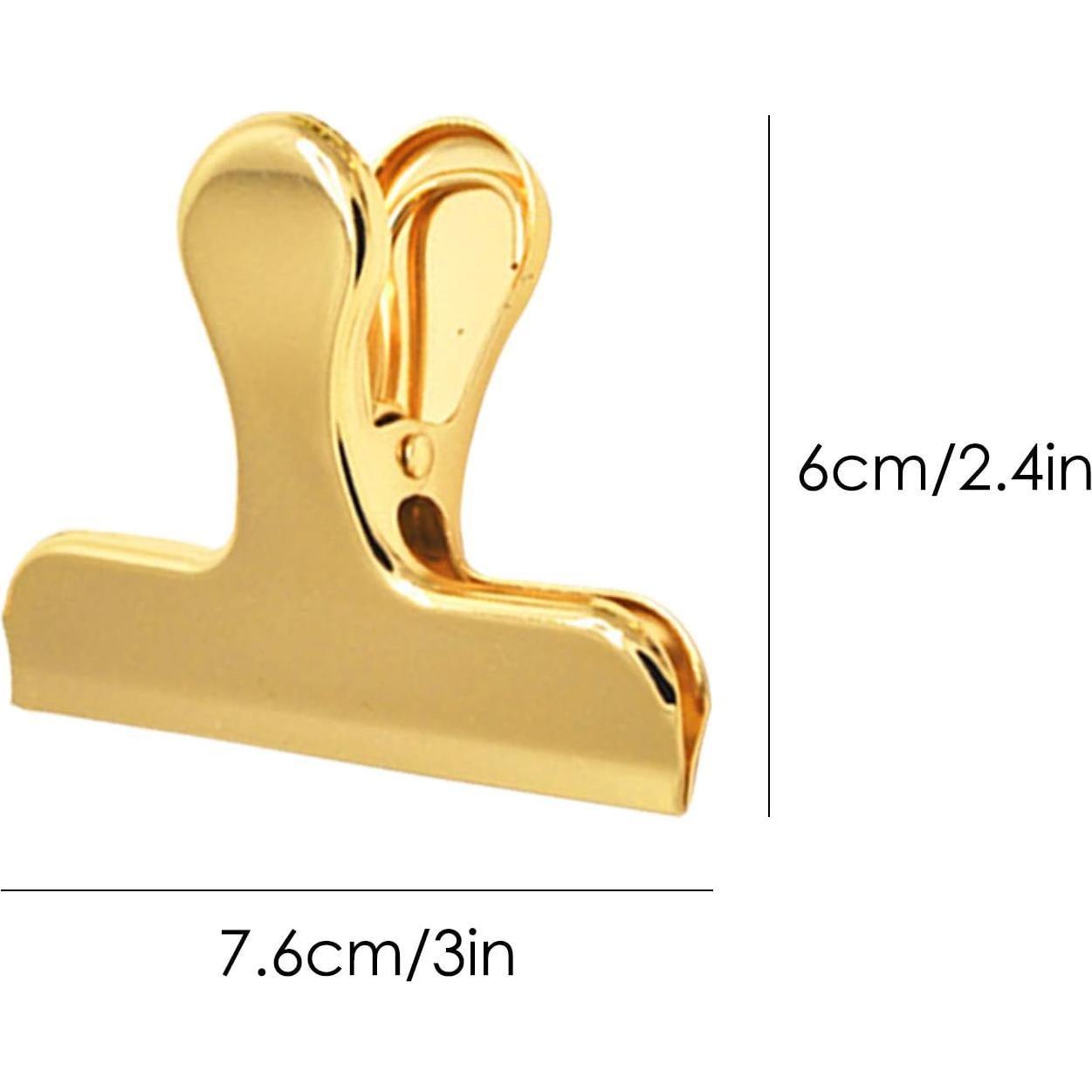 Juego de 8 Clips de Bolsa SourceTon Acero Inoxidable Dorado