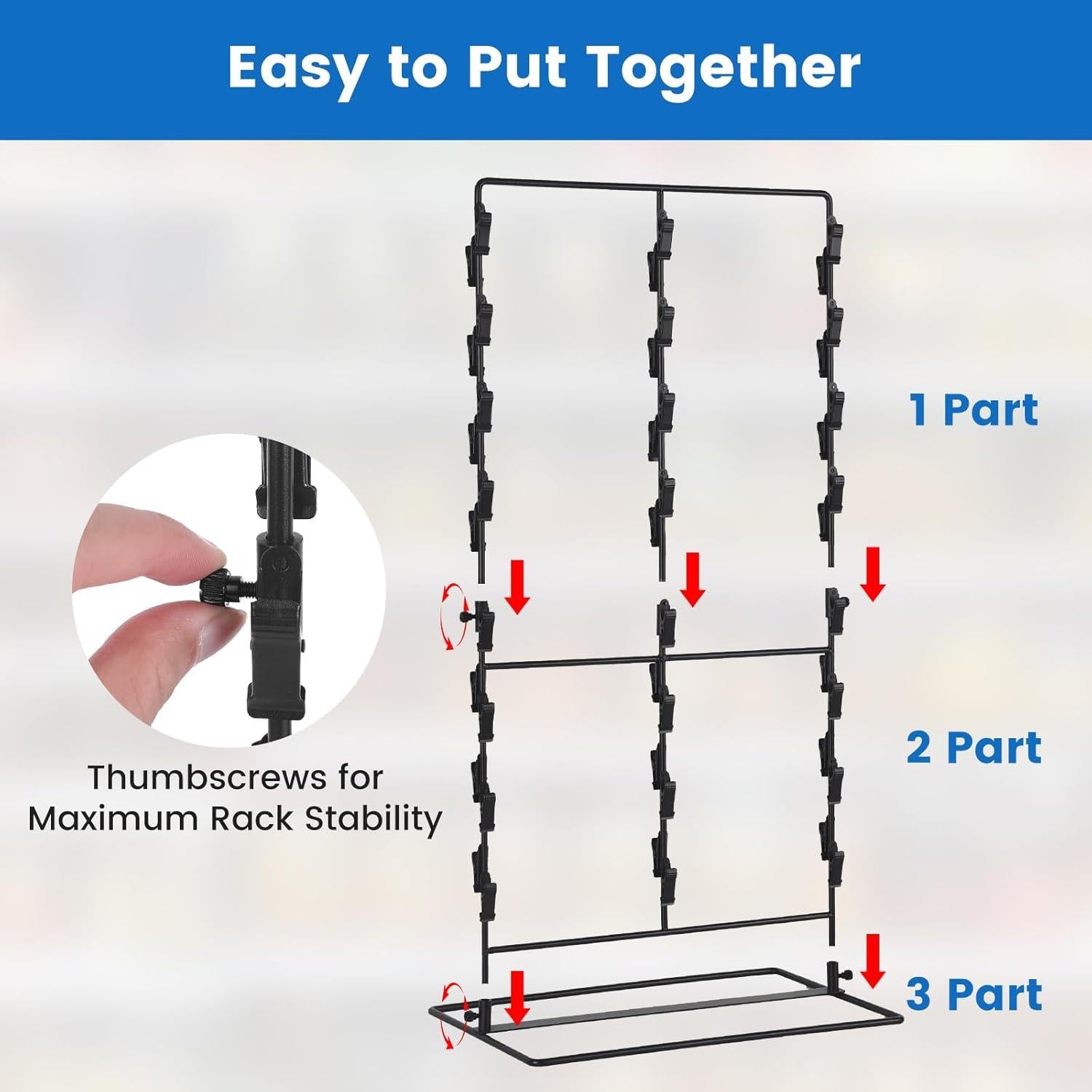 Soporte para Exhibición de Papas Tongyuyan 3 Filas 45 Clips