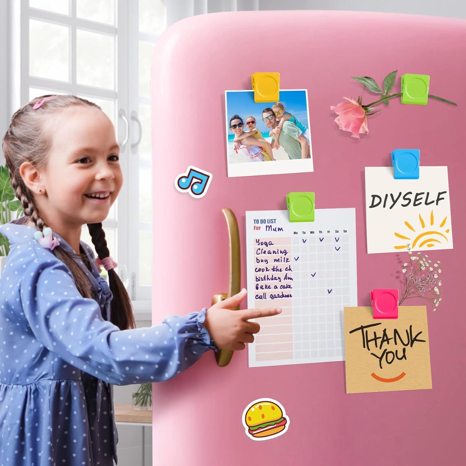 Paquete de 8 imanes de nevera DIYSELF multicolor fuertes