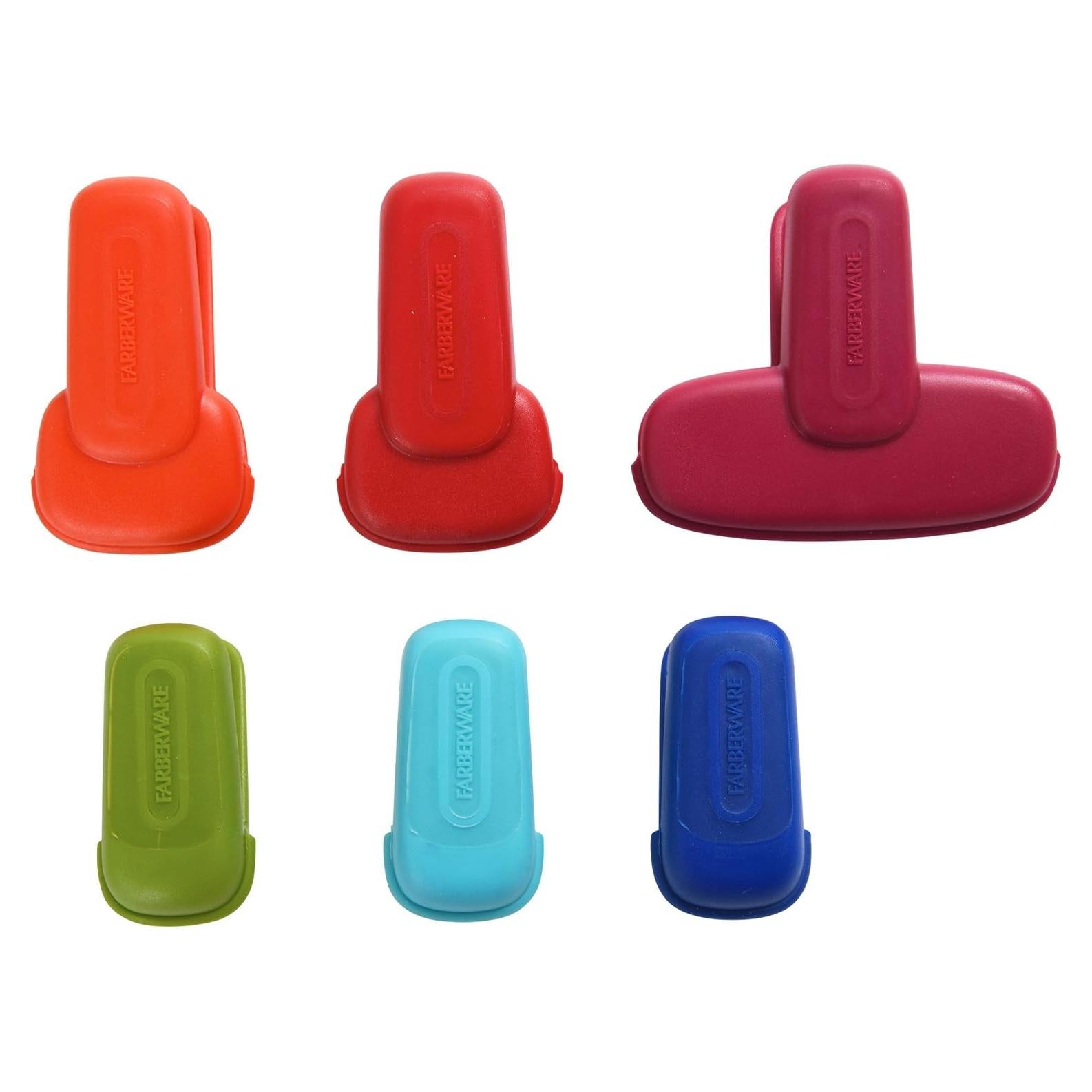 Pinzas Magnéticas para Bolsas Farberware 6 Piezas Colores Variados