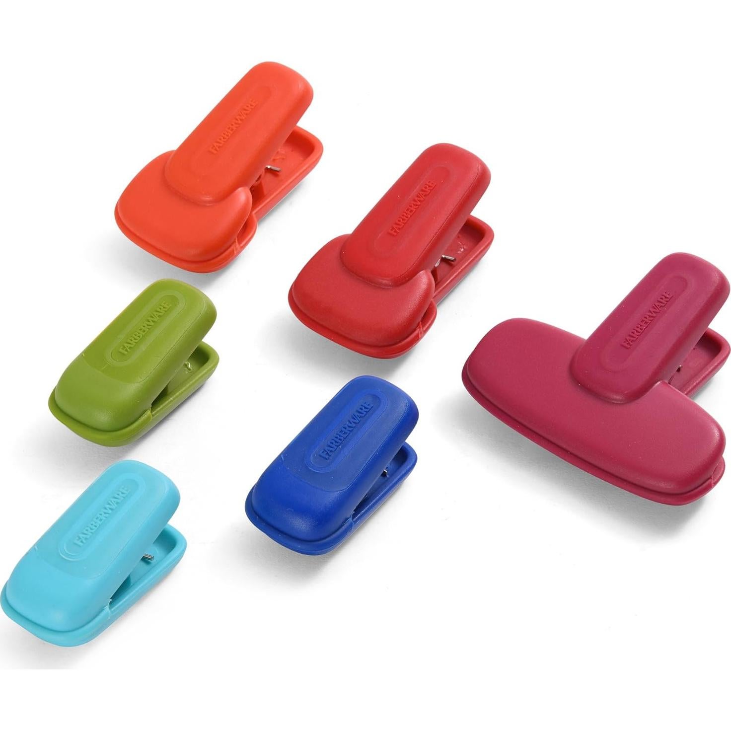 Pinzas Magnéticas para Bolsas Farberware 6 Piezas Colores Variados