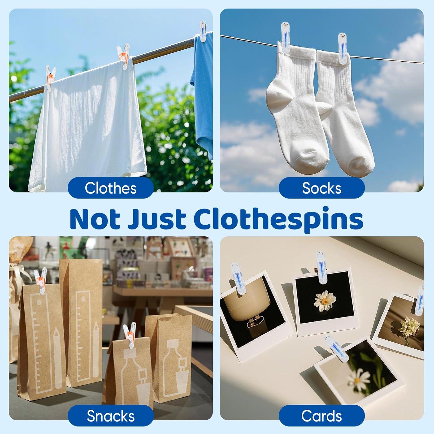 Pinzas de Plástico Gicare 24 Clips Multiusos 5,58 cm