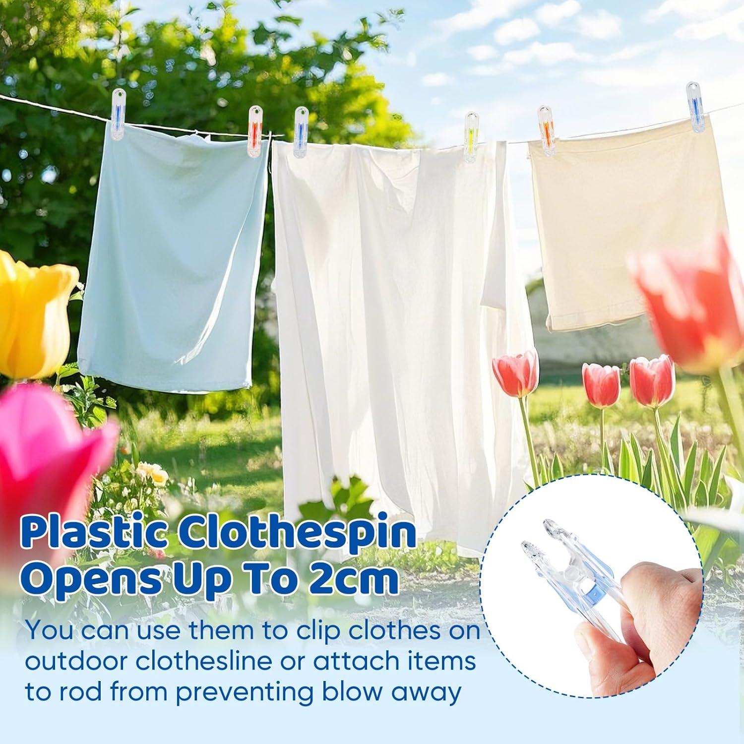 Pinzas de Plástico Gicare 24 Clips Multiusos 5,58 cm