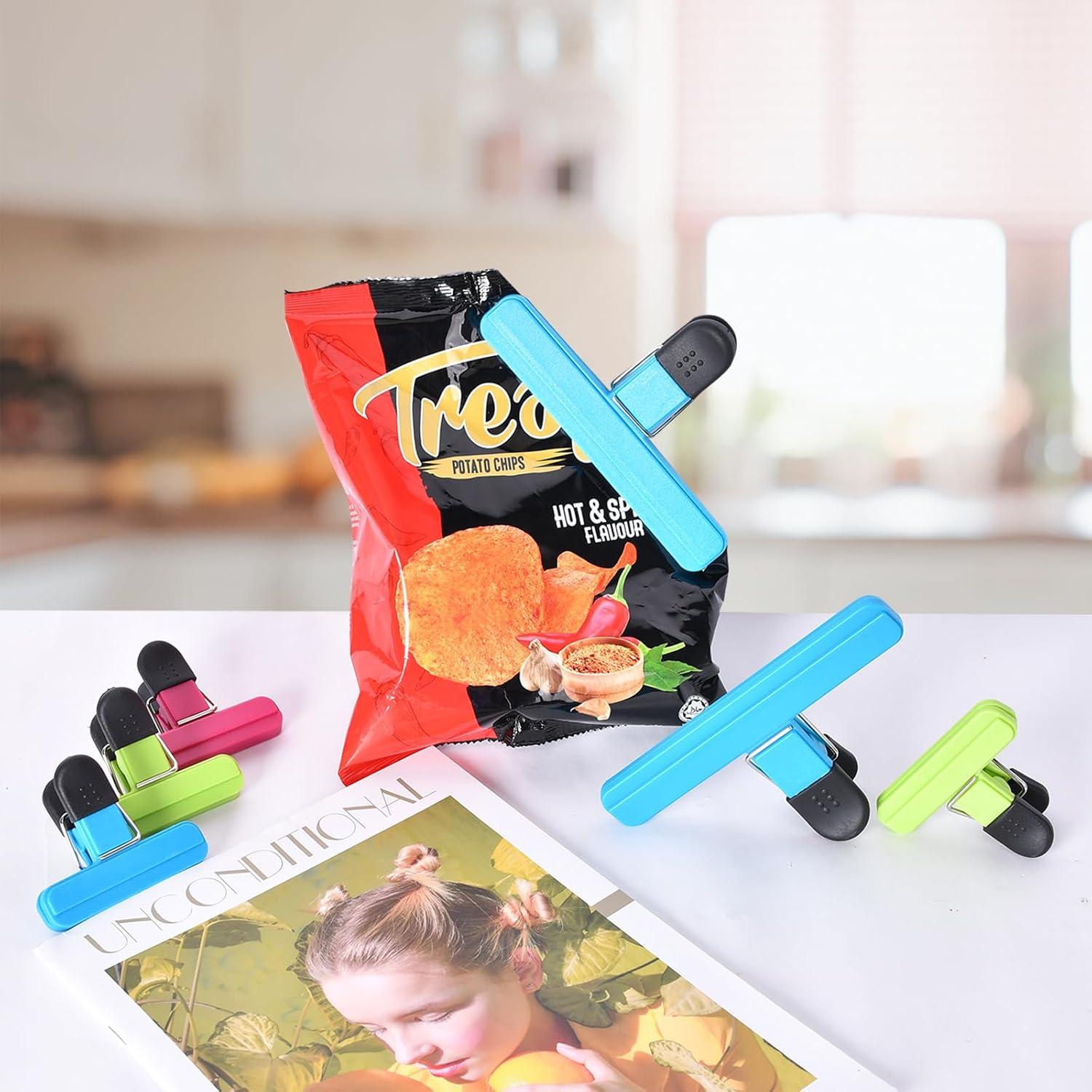 12 Clips para Bolsas Zhtulck Herméticos para Alimentos