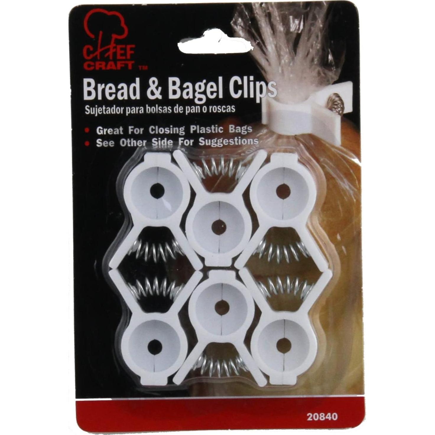 Set de 6 Clips de Pan y Bagel Chef Craft Select Blanco