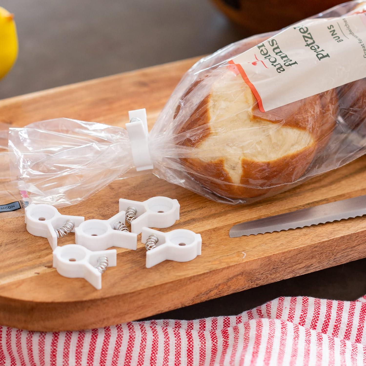 Set de 6 Clips de Pan y Bagel Chef Craft Select Blanco