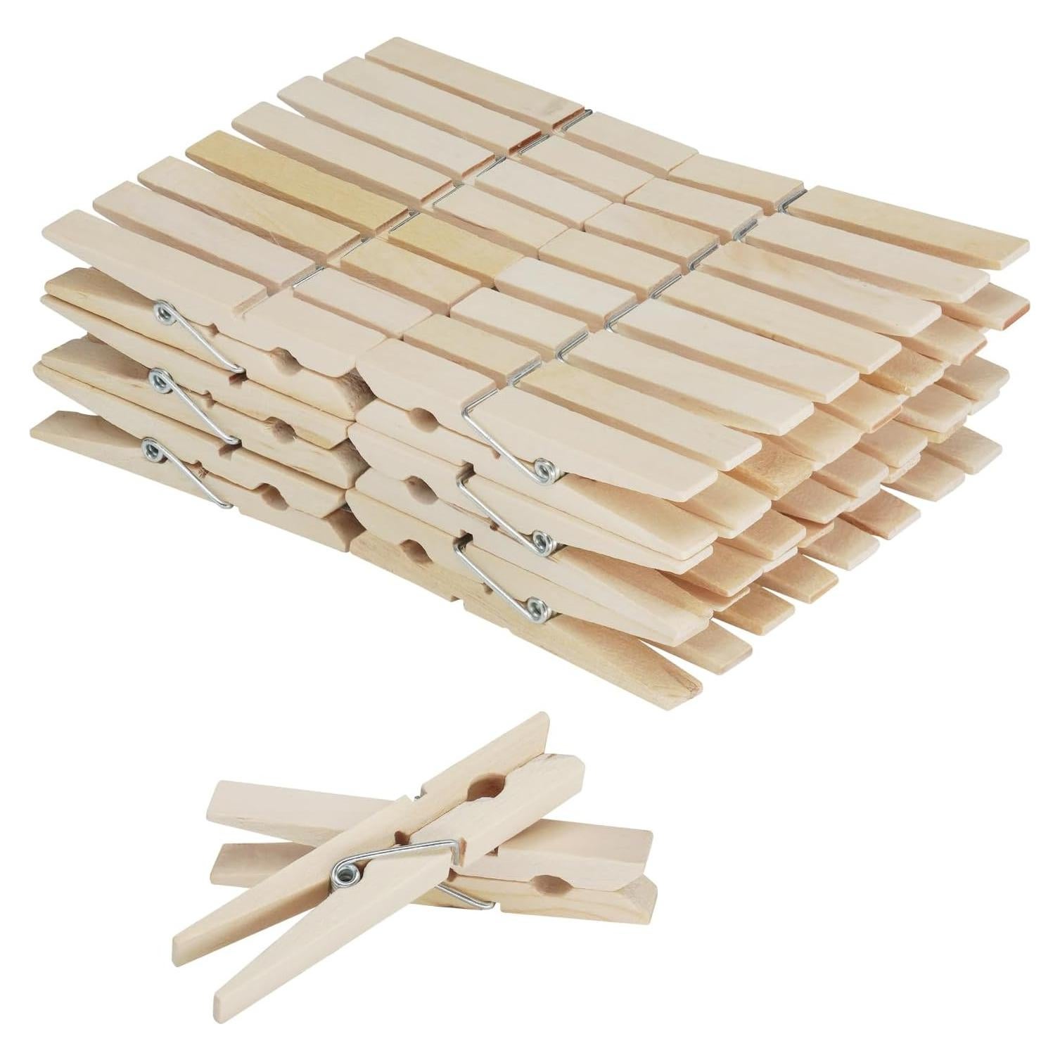 Pinzas de Madera KTOJOY para Ropa 50 Unidades 7,37 cm